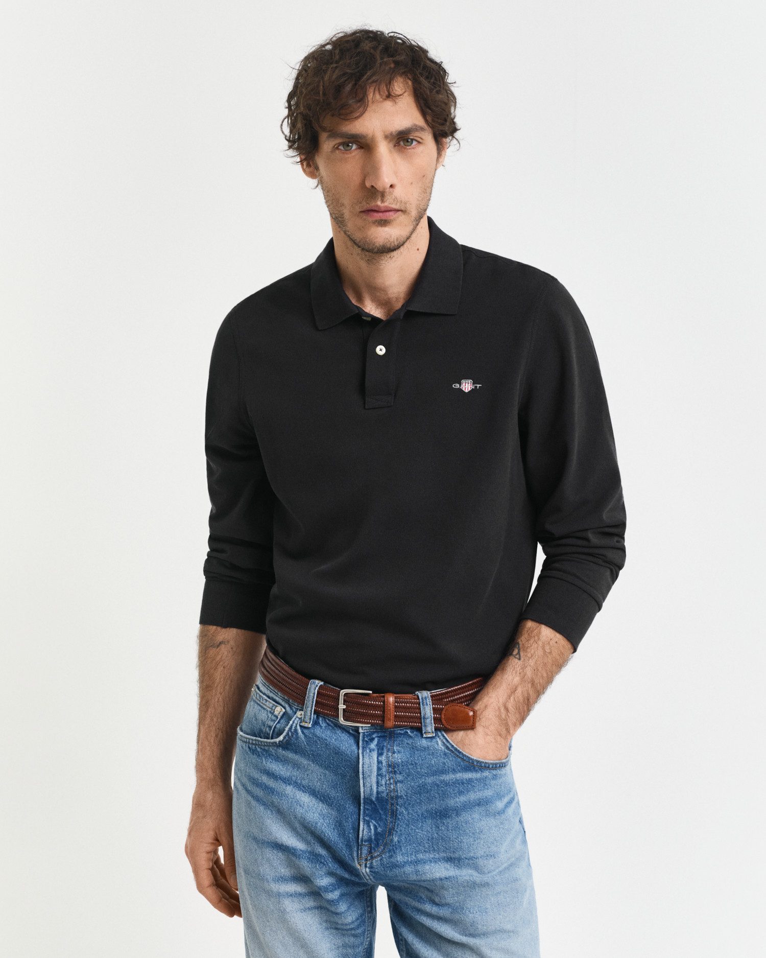 Poloshirt REG SHIELD LS PIQUE RUGGER