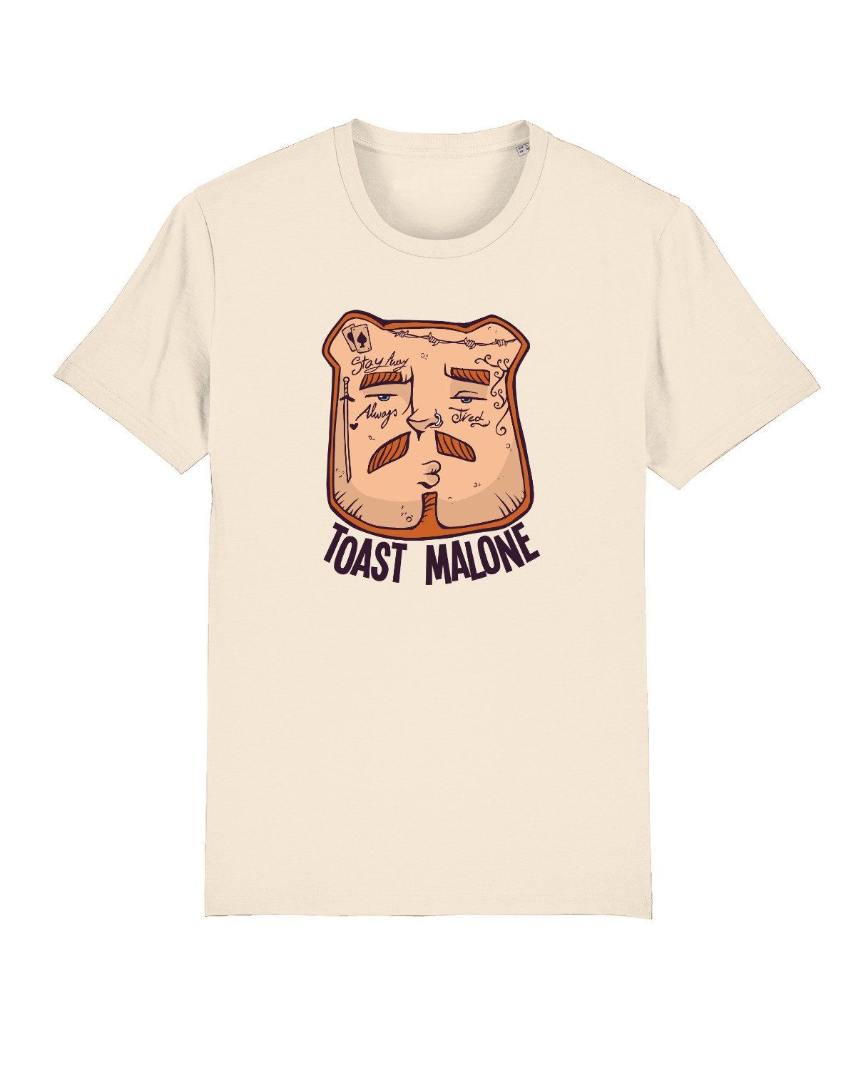 wat? Apparel Print-Shirt Toast Malone (1-tlg) Natural