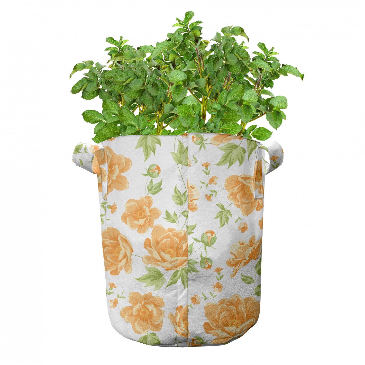 Abakuhaus Pflanzkübel hochleistungsfähig Stofftöpfe mit Griffen für Pflanzen, Jahrgang Blumensträuße Peony | Pflanzkübel