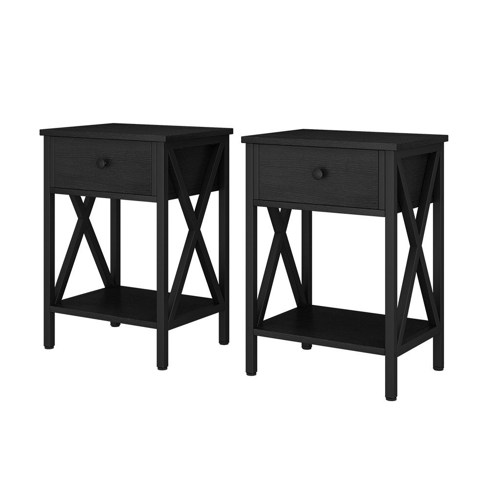 Vicco Nachtschrank Keno, Schwarz, 40 x günstig online kaufen