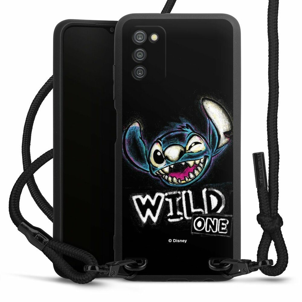 DeinDesign Handyhülle Lilo & Stitch Offizielles Lizenzprodukt Disney Wild  One Stitch, Samsung Galaxy A03s Premium Handykette Hülle mit Band Cover mit  Kette