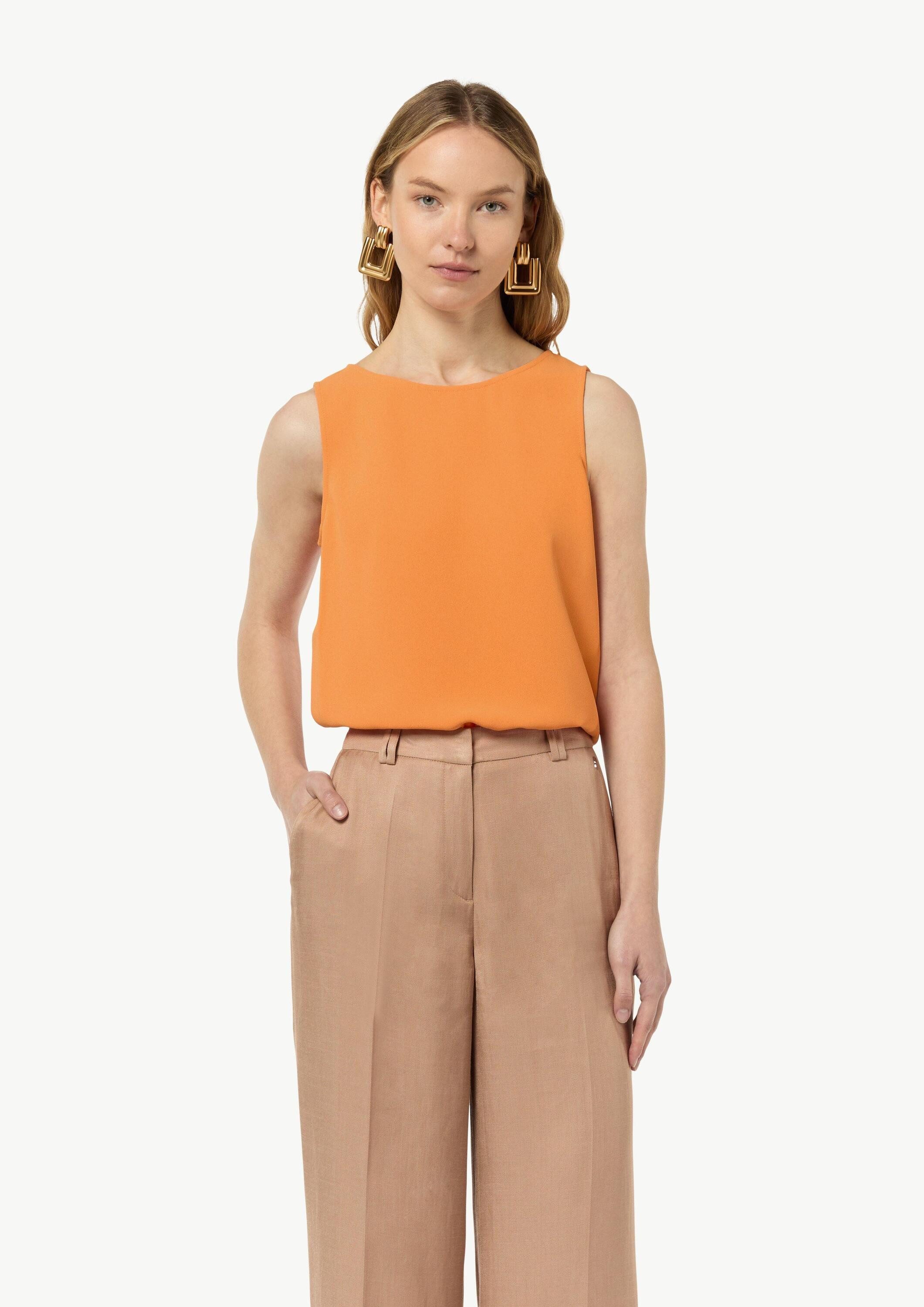 comma Блузкиtop Bluse Блузкиtop mit Plisseefalten (1-tlg)