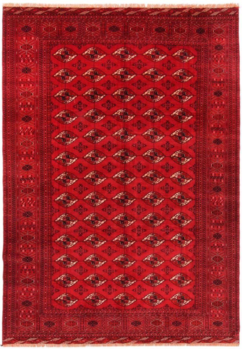 Orientteppich Turkaman Seidenkette 252x360 Handgeknüpfter Orientteppich, Nain Trading, rechteckig, Höhe: 6 mm