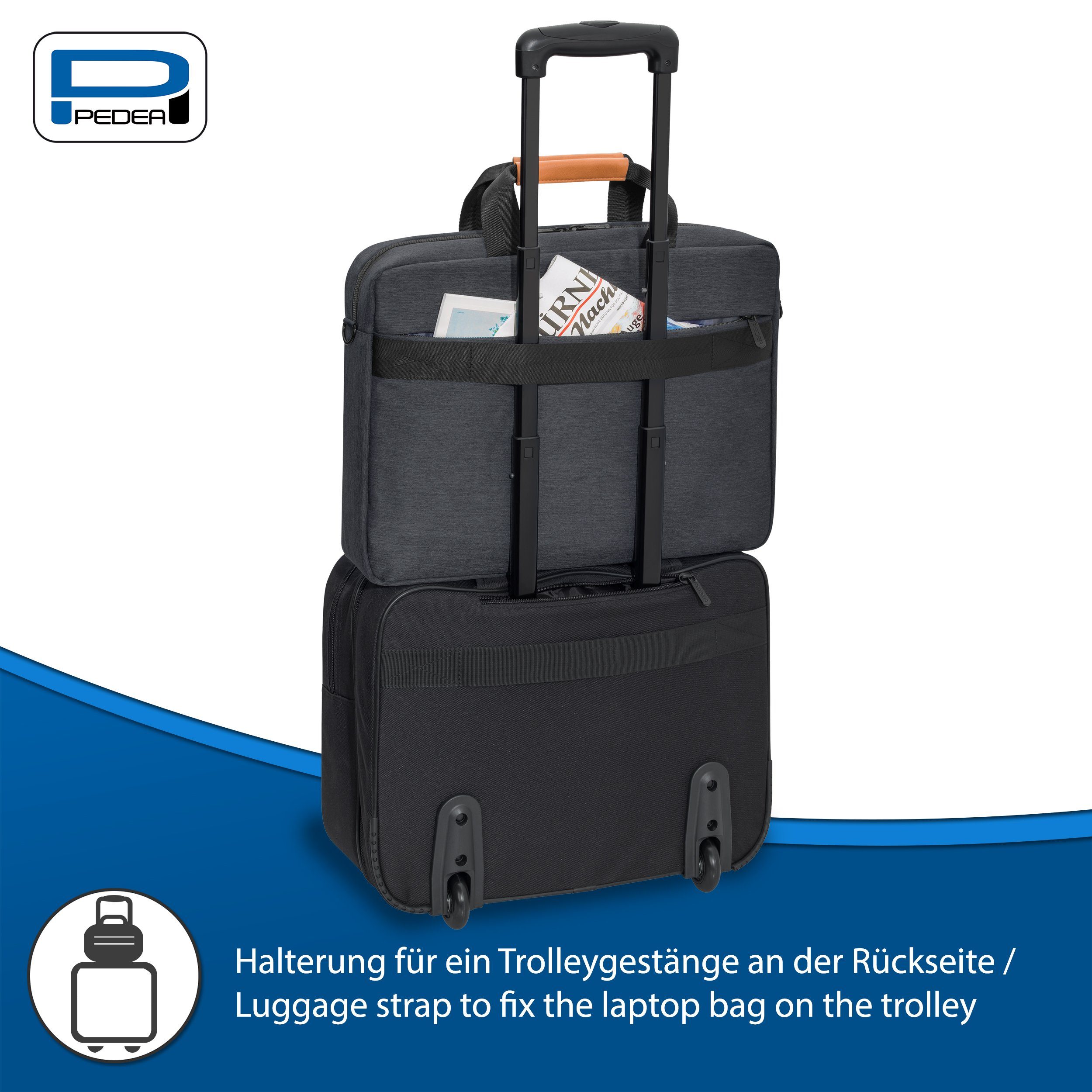 PEDEA Laptoptasche Notebooktasche "ELEGANCE Pro" (inkl. Maus)