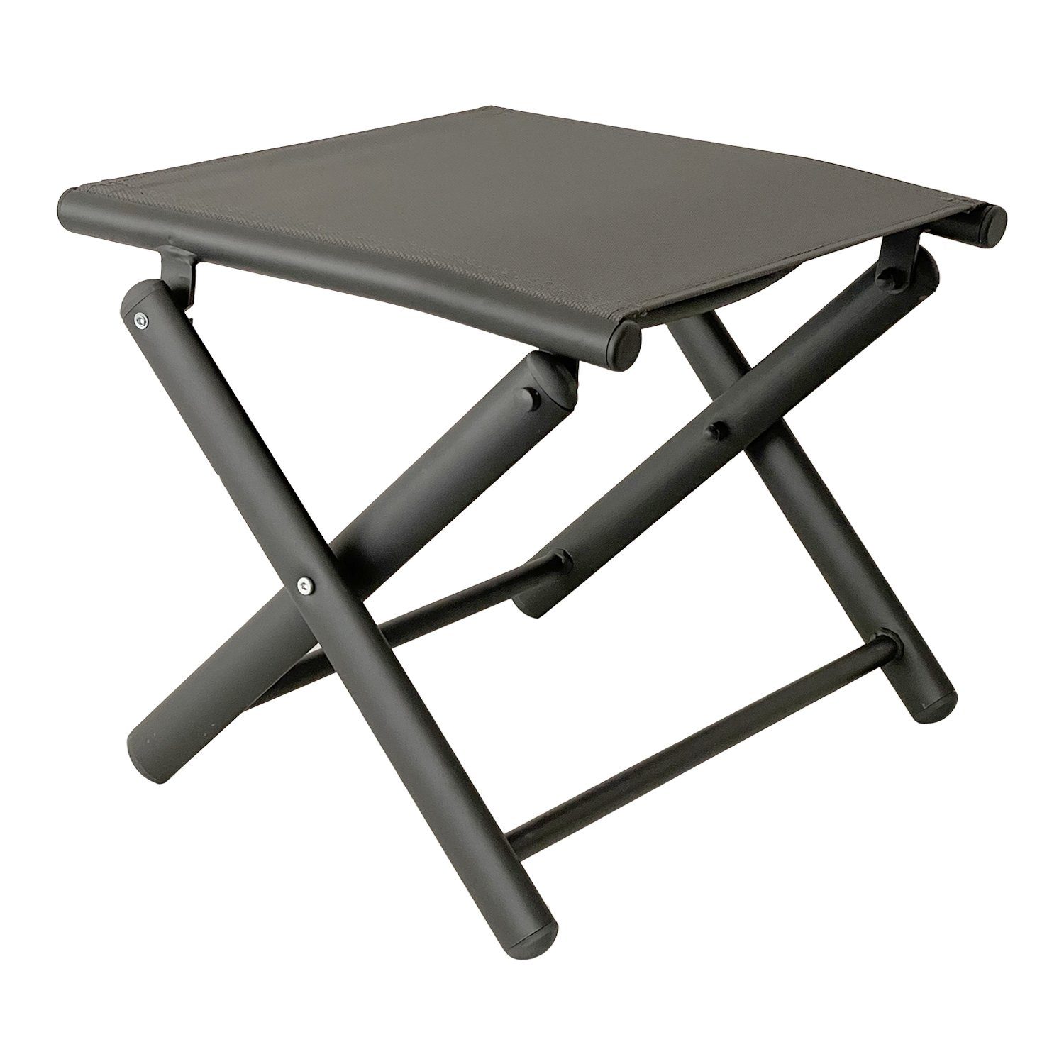 Mojawo Armlehnstuhl Garten Klapphocker / Fußhocker Aluminium Textilen