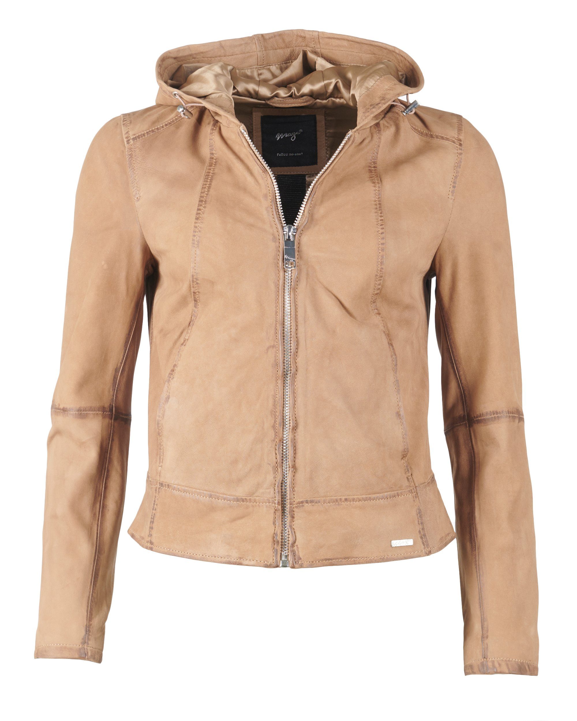 Maze Lederjacke Donie creme