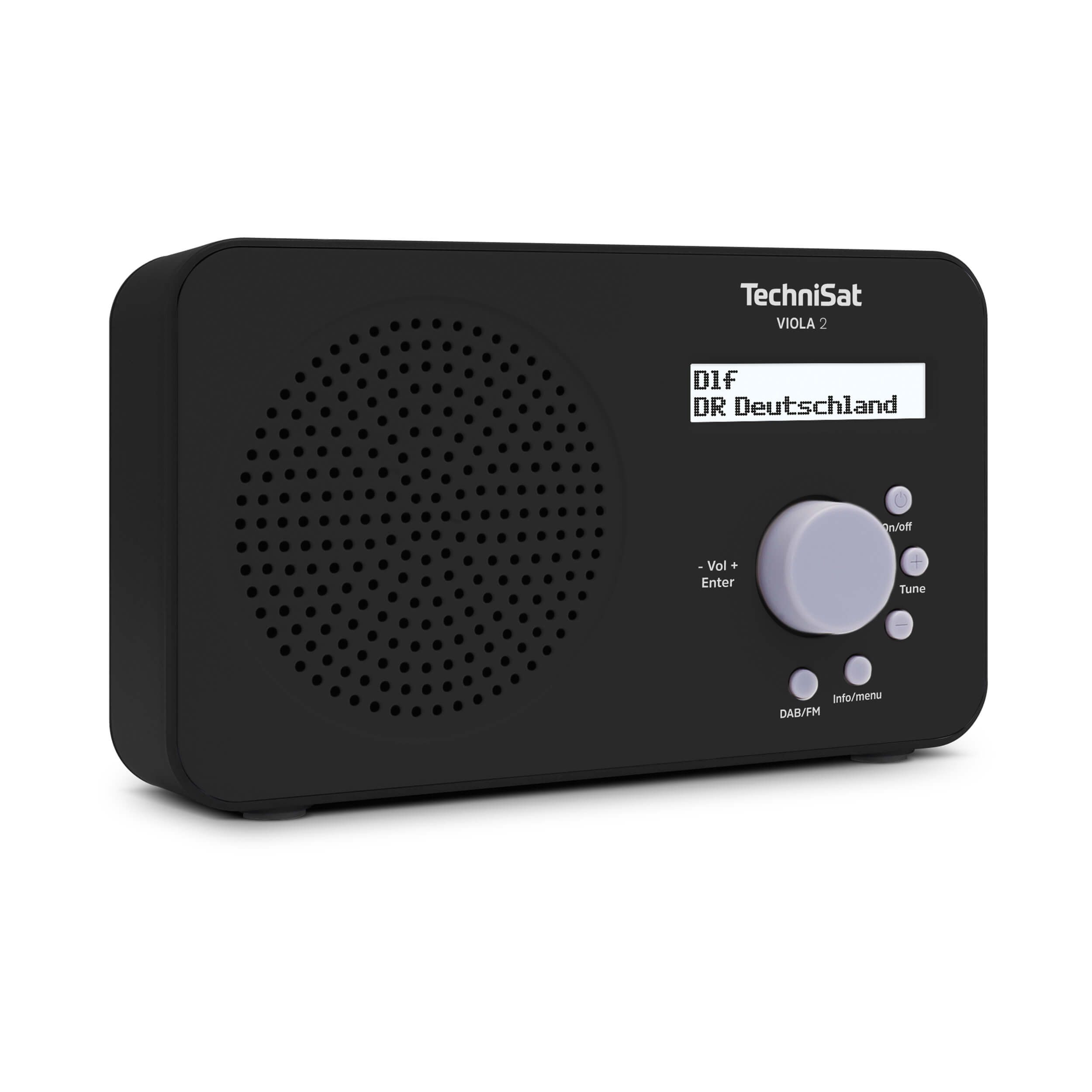 TechniSat VIOLA 2 Digitalradio (DAB) (Digitalradio (DAB), FM-Tuner mit RDS, 1 W, Kompakt, einfache Bedienung, Netz- und Batteriebetrieb)