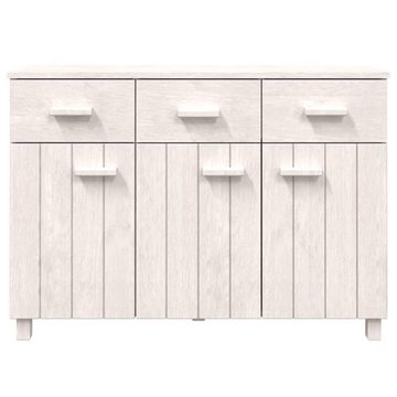 möbelando Sideboard Trier (B/H/T 113 x 80 x 40 cm), aus Kiefer in Weiß mit 3 Schubladen und 3 Türen