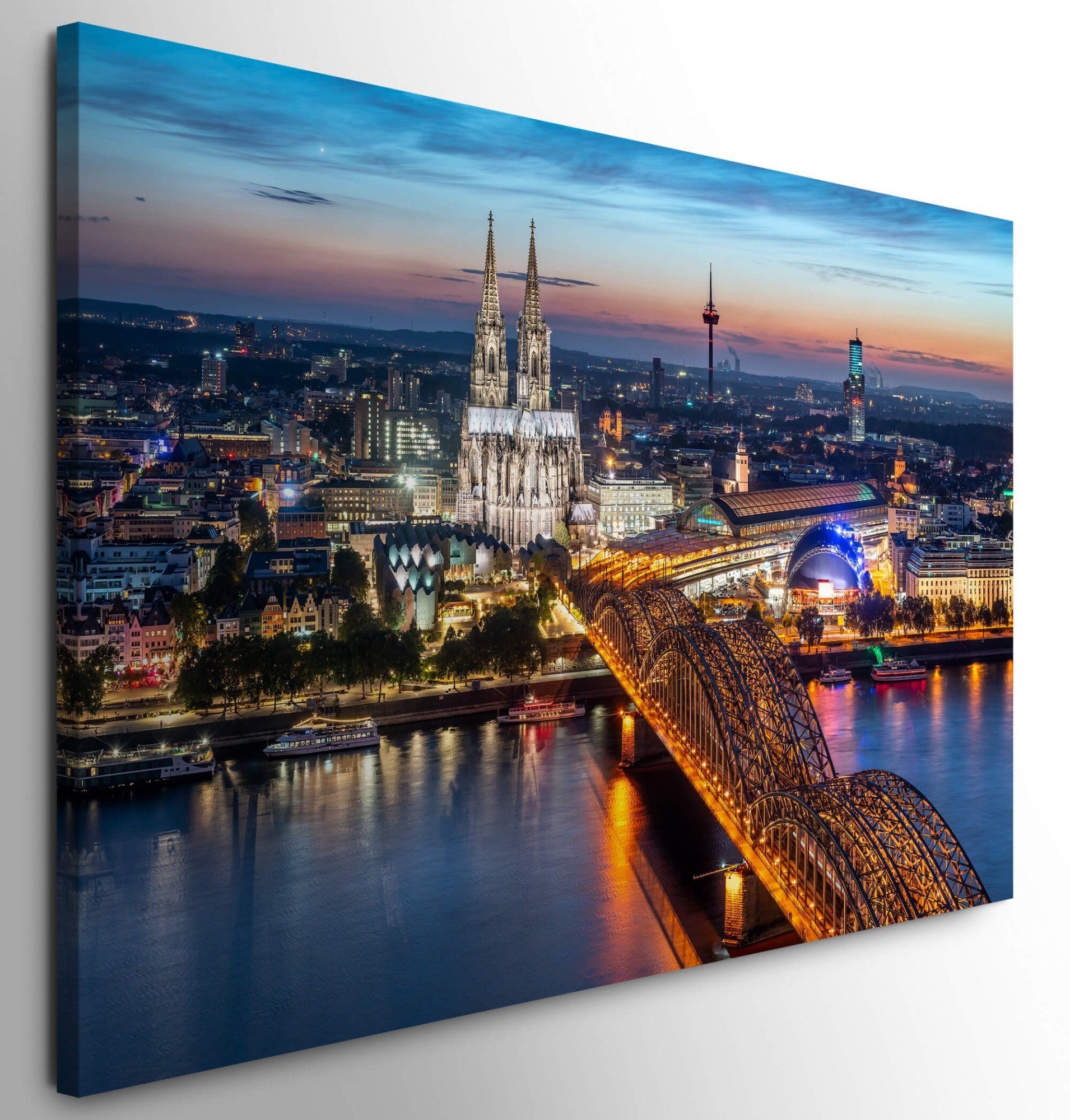möbel-direkt.de Leinwandbild Bilder XXL Kölner Brücke günstig online kaufen