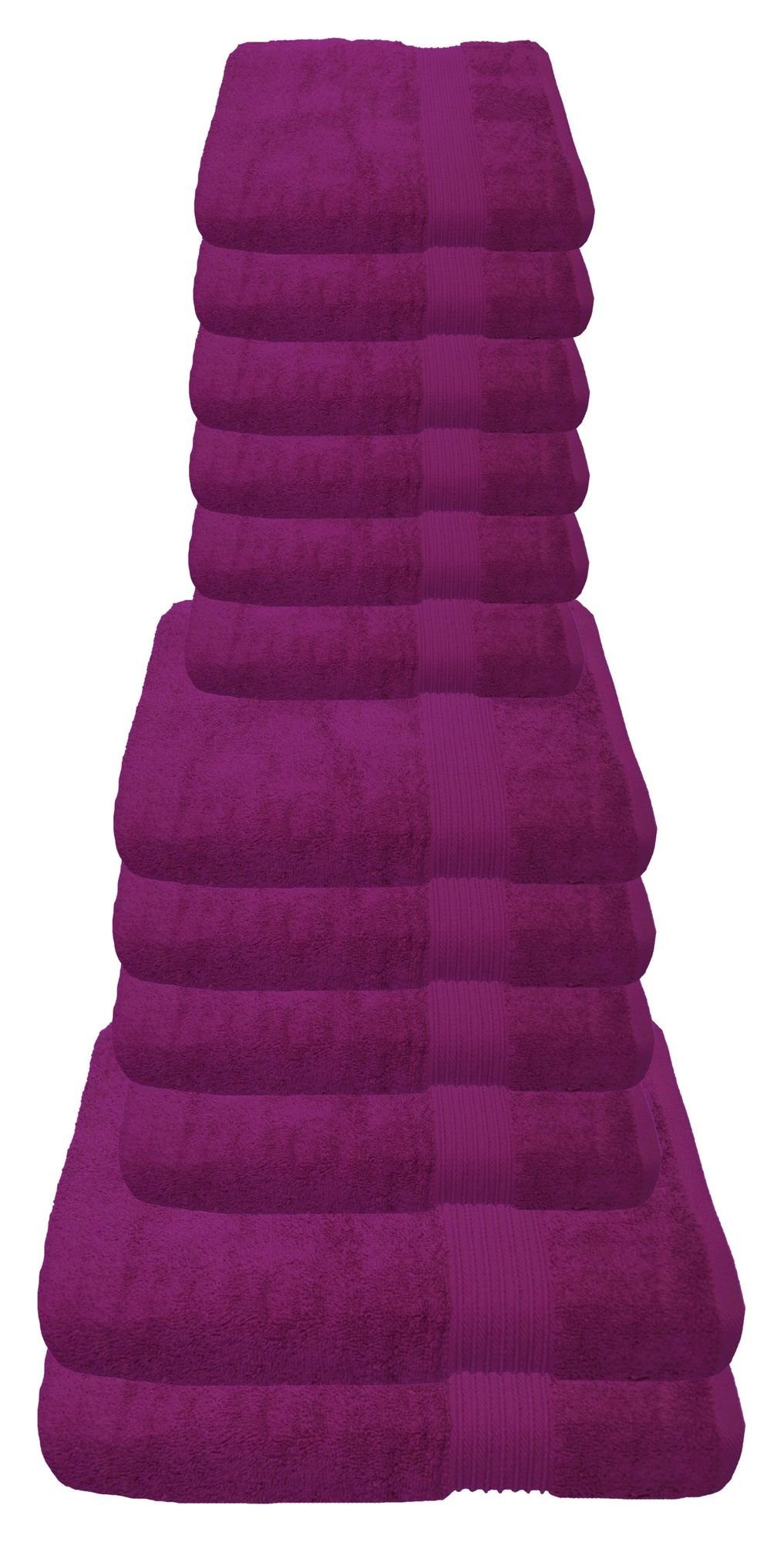 Julie Julsen Handtücher 12-Handtücher-Fuchsia, Baumwolle (12-St) günstig online kaufen