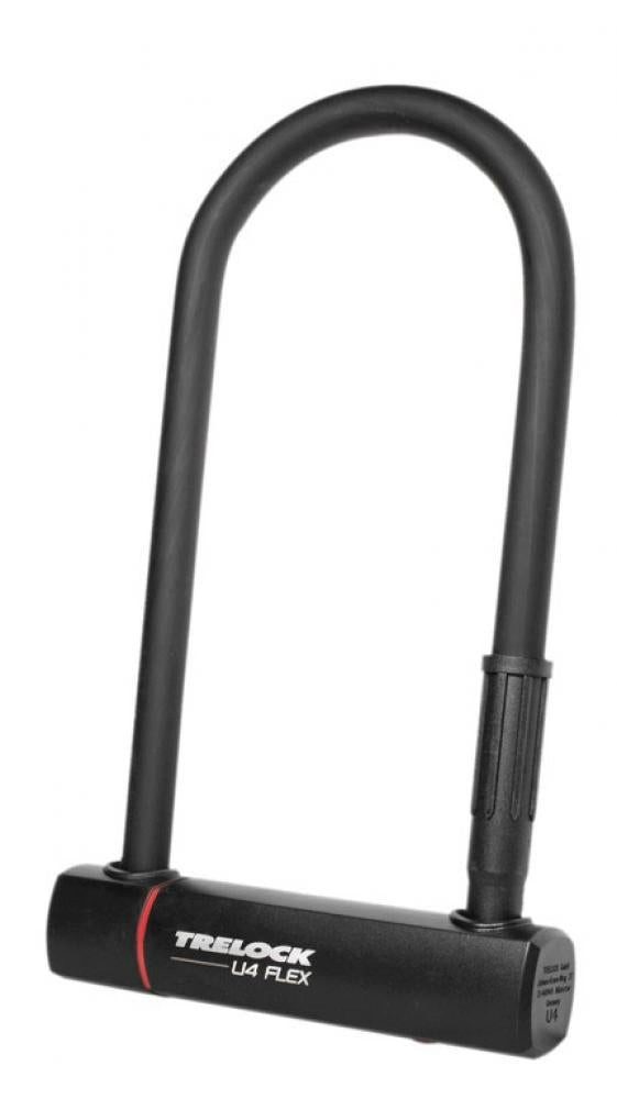 Trelock Bügelschloss Trelock Bügelschloss mit Halter ZB 401 U4 Flex schwarz 102-230 mm D 14