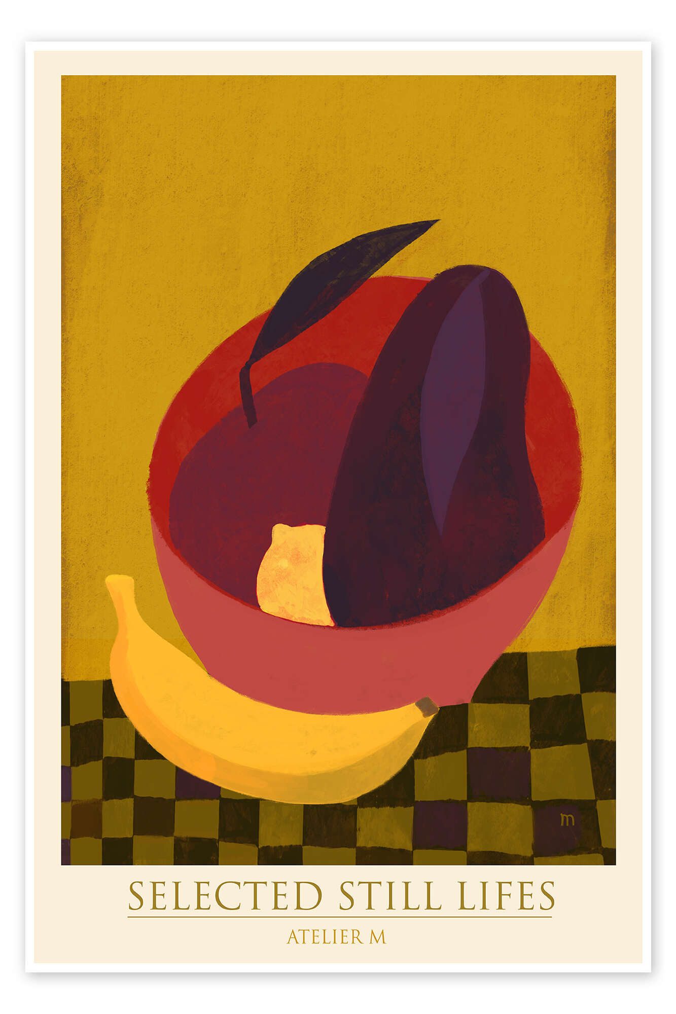 Posterlounge Wandbild Stillleben mit Obstschale, Marco Marella, erhältlich als Poster, Leinwandbild, Wandsticker oder Acrylglasbild