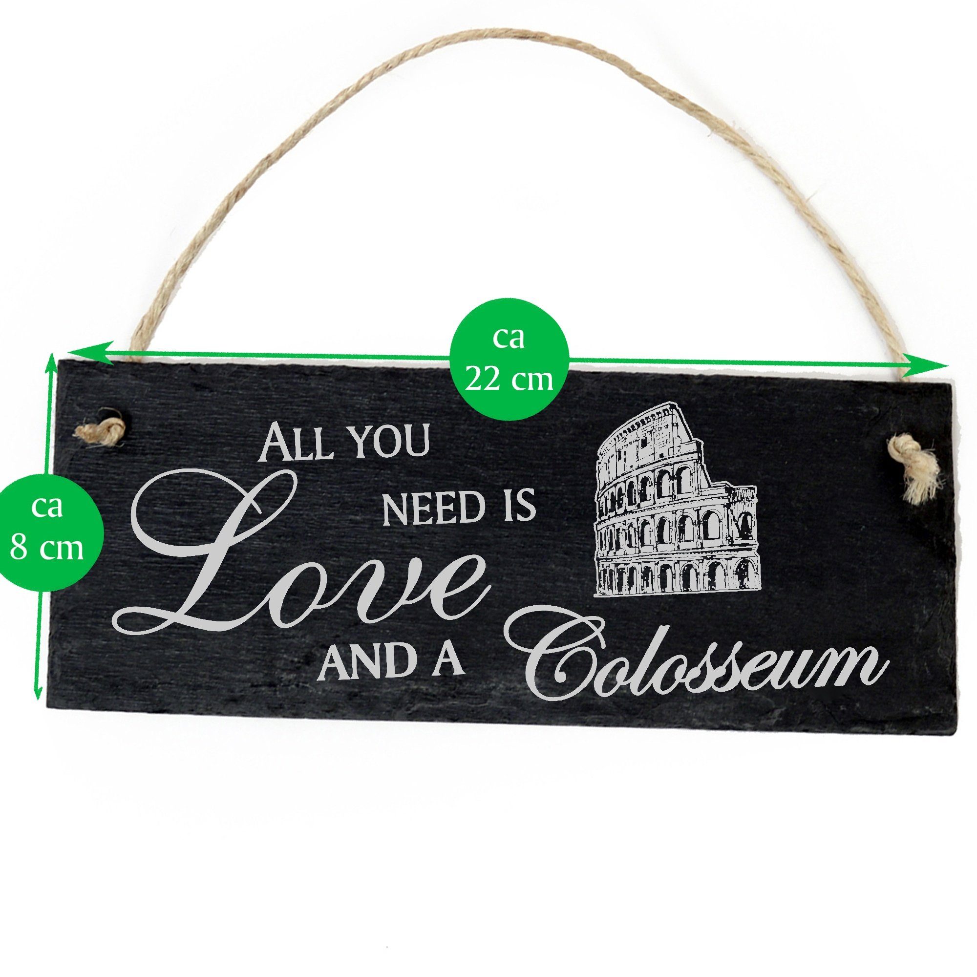 Love a need All Dekolando Hängedekoration you Kolosseum Colosseum 22x8cm is and