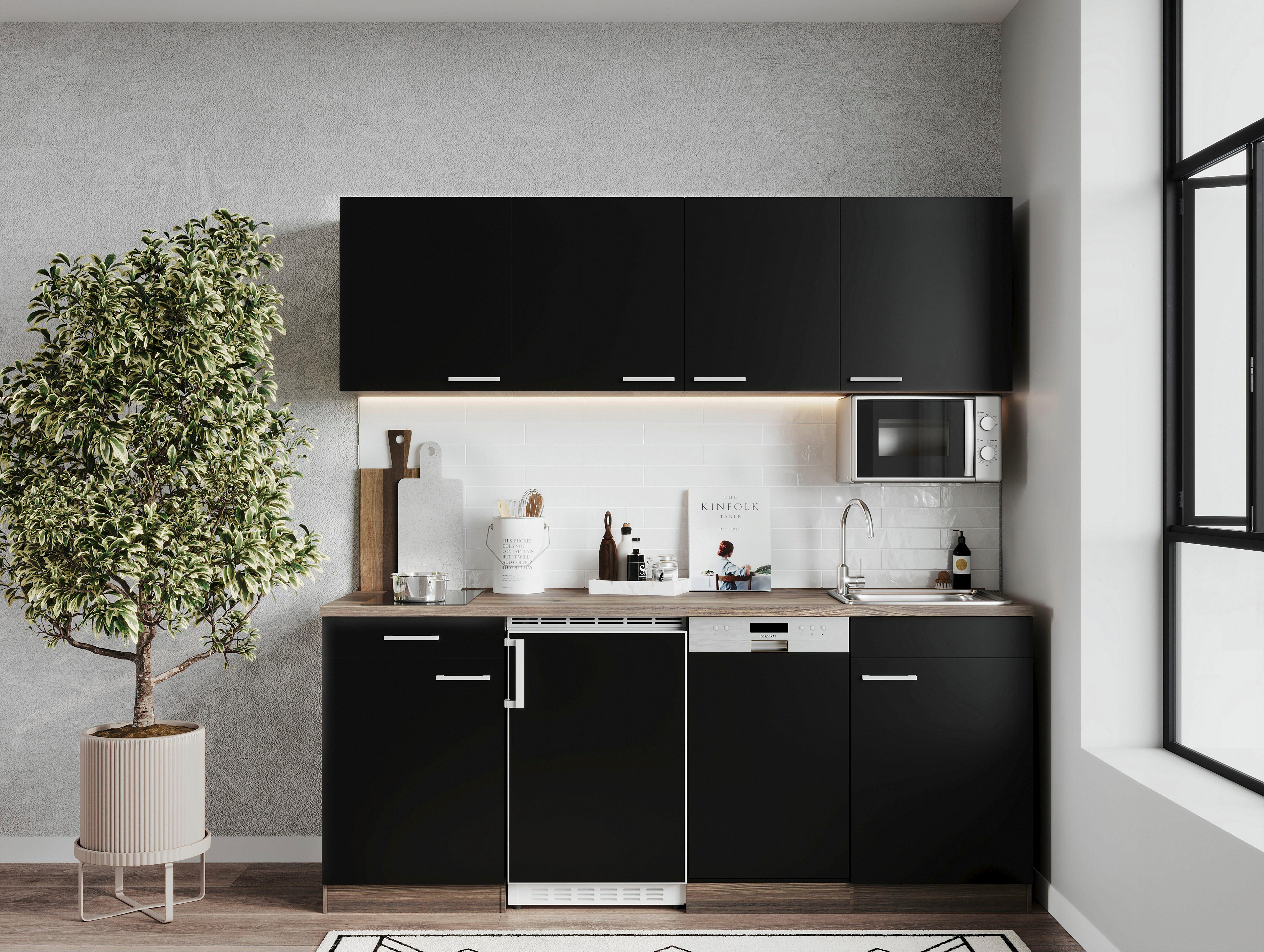 RESPEKTA Küche Oliver, Breite 195 cm, günstig online kaufen