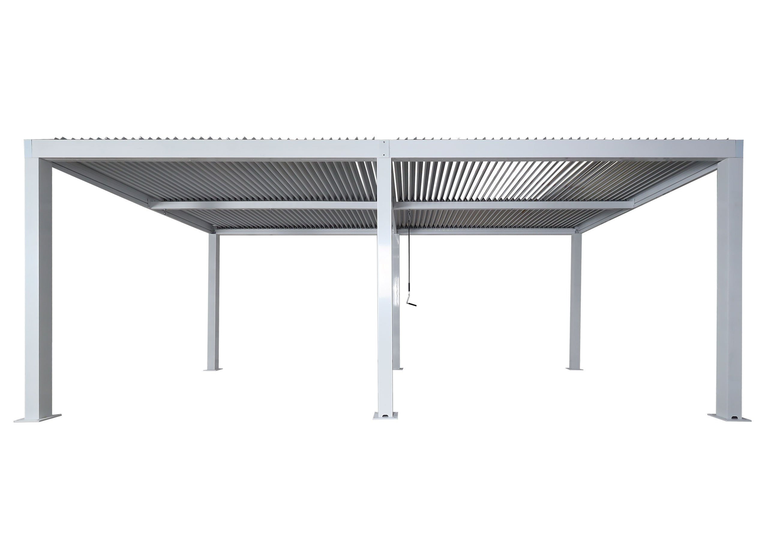 MCW Einzelcarport MCW-L46-C, BxT: 600x300 cm, 207 cm Einfahrtshöhe, Dach mit drehbaren Lamellen weiß