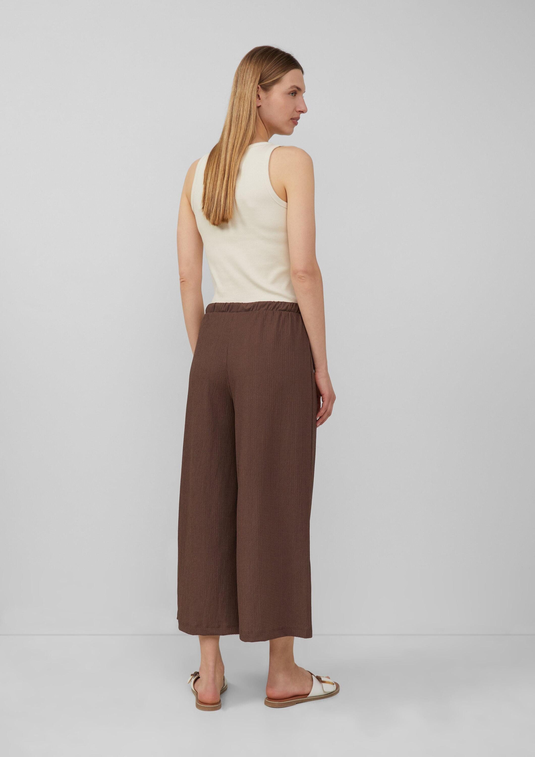 s.Oliver Culotte Hose Strukturierte Culotte mit Elastikbund