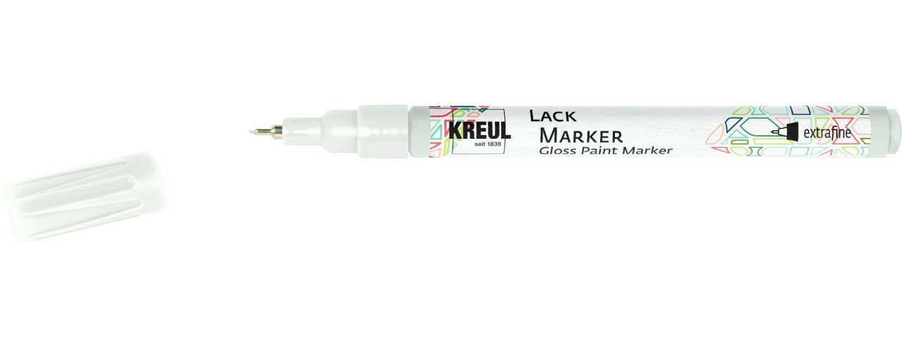 Kreul Künstlerstift Kreul Lack Marker extrafine weiß, 0,8 mm