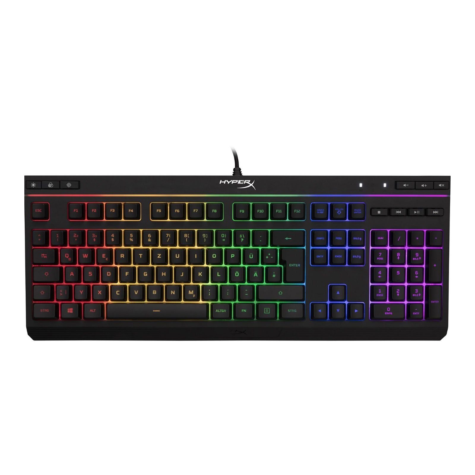 HyperX Alloy Core PC-Tastatur (114 Tasten, Multimediatasten, LED-Beleuchtung)