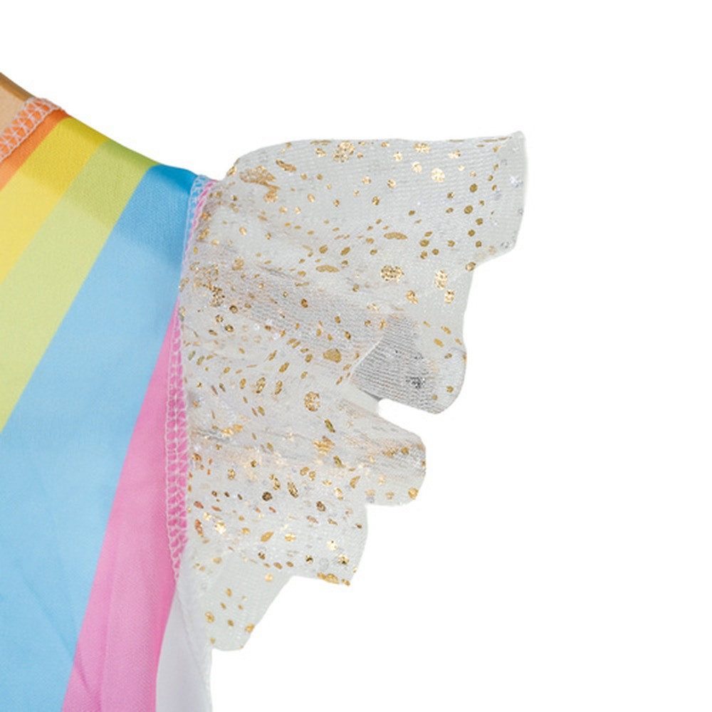 KRUZZEL Costume Children's Costume Unicorn Costume Carnival, Includes dress, golden wings and headband with unicorn horn