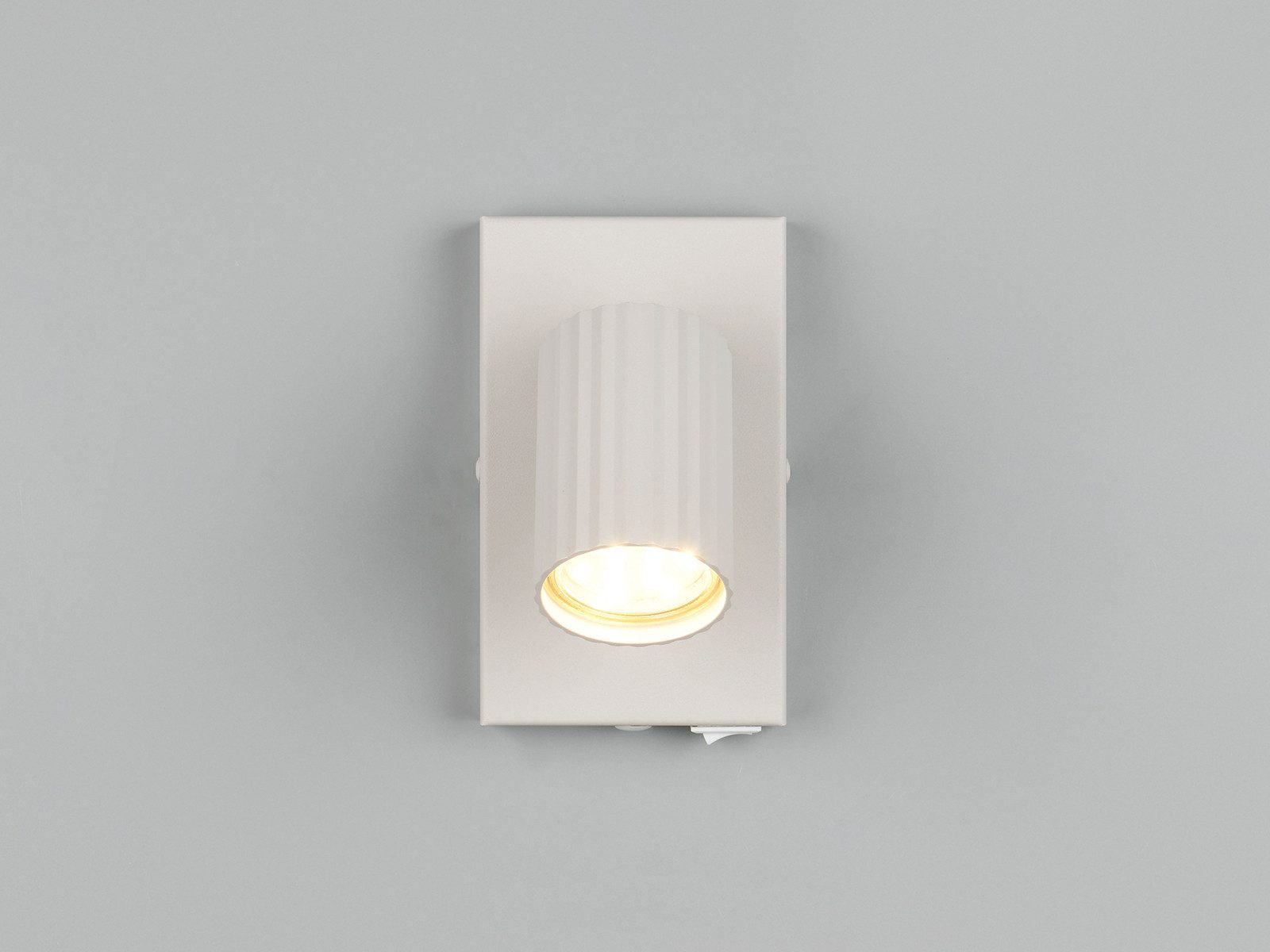 TRIO Leuchten LED Wandstrahler, Dimmfunktion, LED wechselbar, Warmweiß, innen Wandleuchte mit Schalter und schwenkbarem Spot, Höhe 15cm