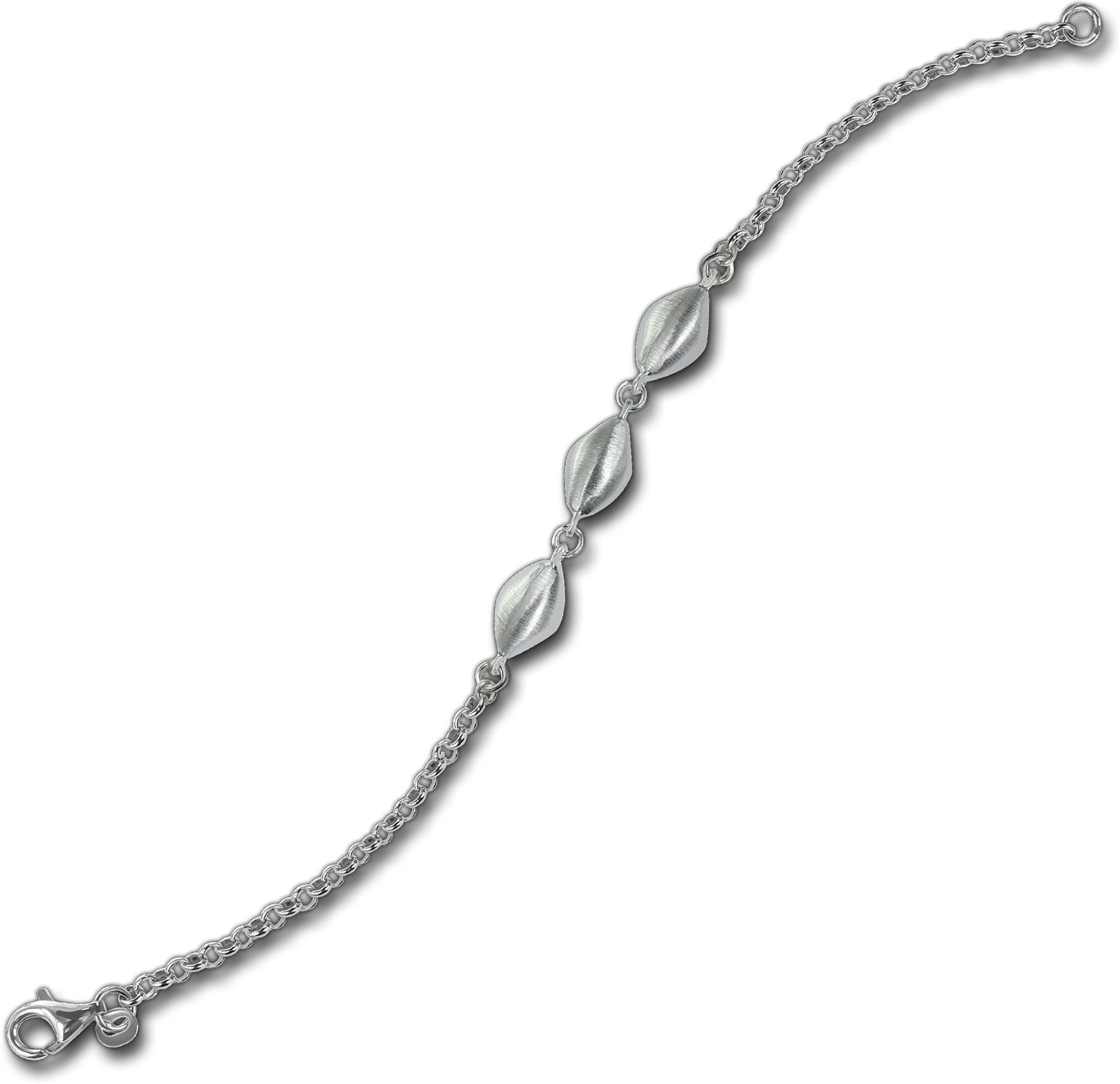 Balia 925 Armband Silberarmband ca. Silber (Armband), Damen 19cm, 925 matt Balia Silber (Ellipsen) Armband Silber