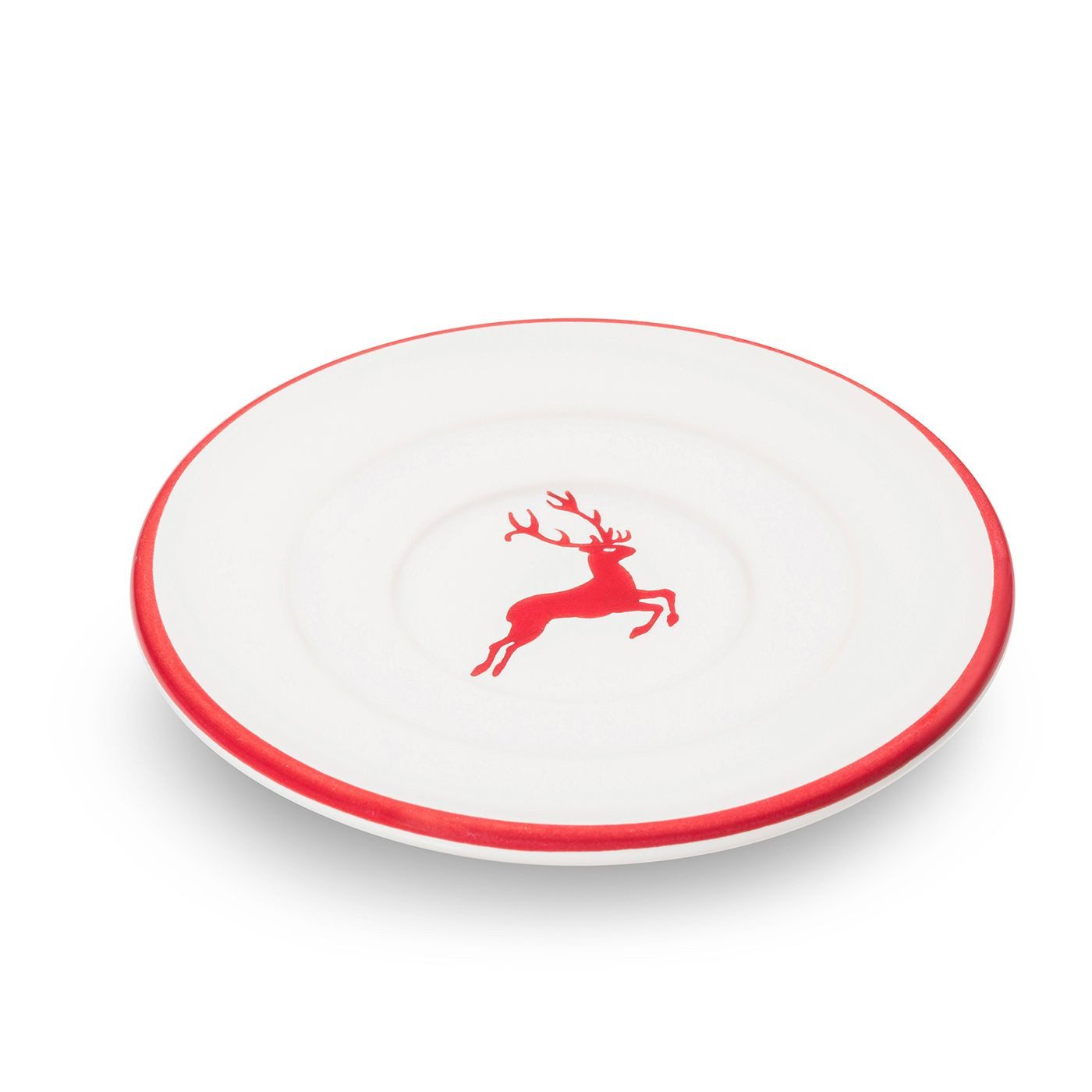 Gmundner Keramik Ersatzscherkopf Gmundner Keramik Rubinr. Hirsch Unterteller Espresso (11cm)