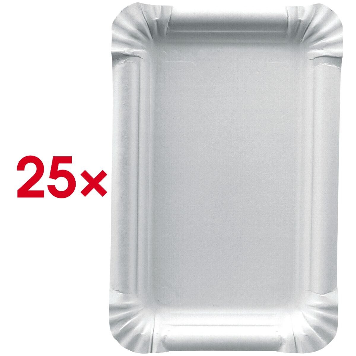 PAPSTAR Pappteller pure, (25 St), 13x20 cm, kompostierbar