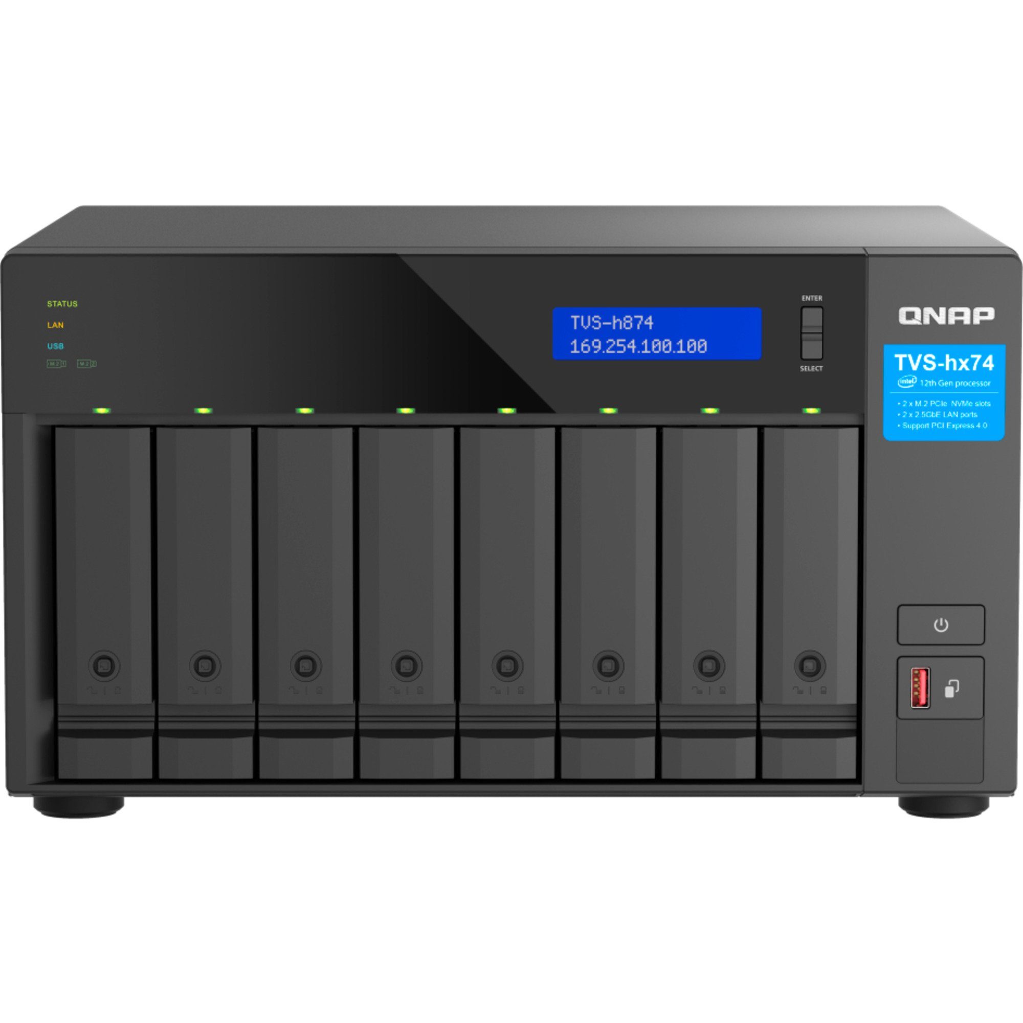 QNAP Festplatten-Gehäuse QNAP TVS-h874-i7-32G, NAS