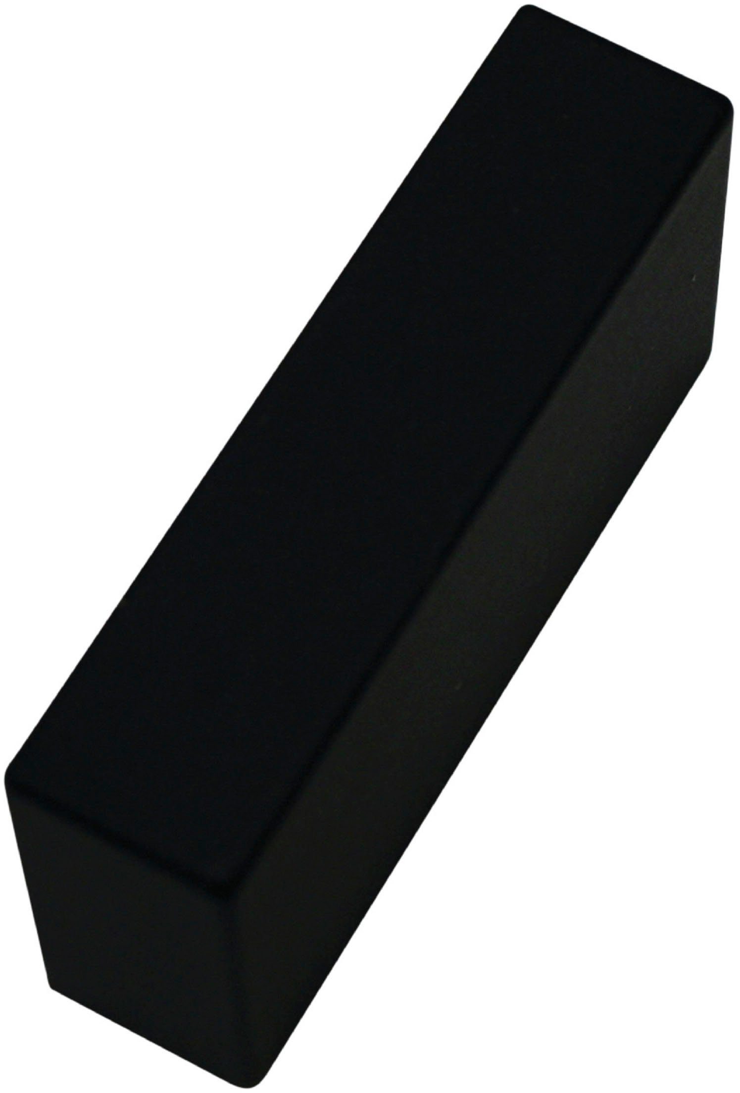 Gardinenstangen-Endstück Endkappe, SCHÖNER WOHNEN LAMINAT, (2-St), Serie Einzelprogramm Matteo rechteckig schwarz-matt