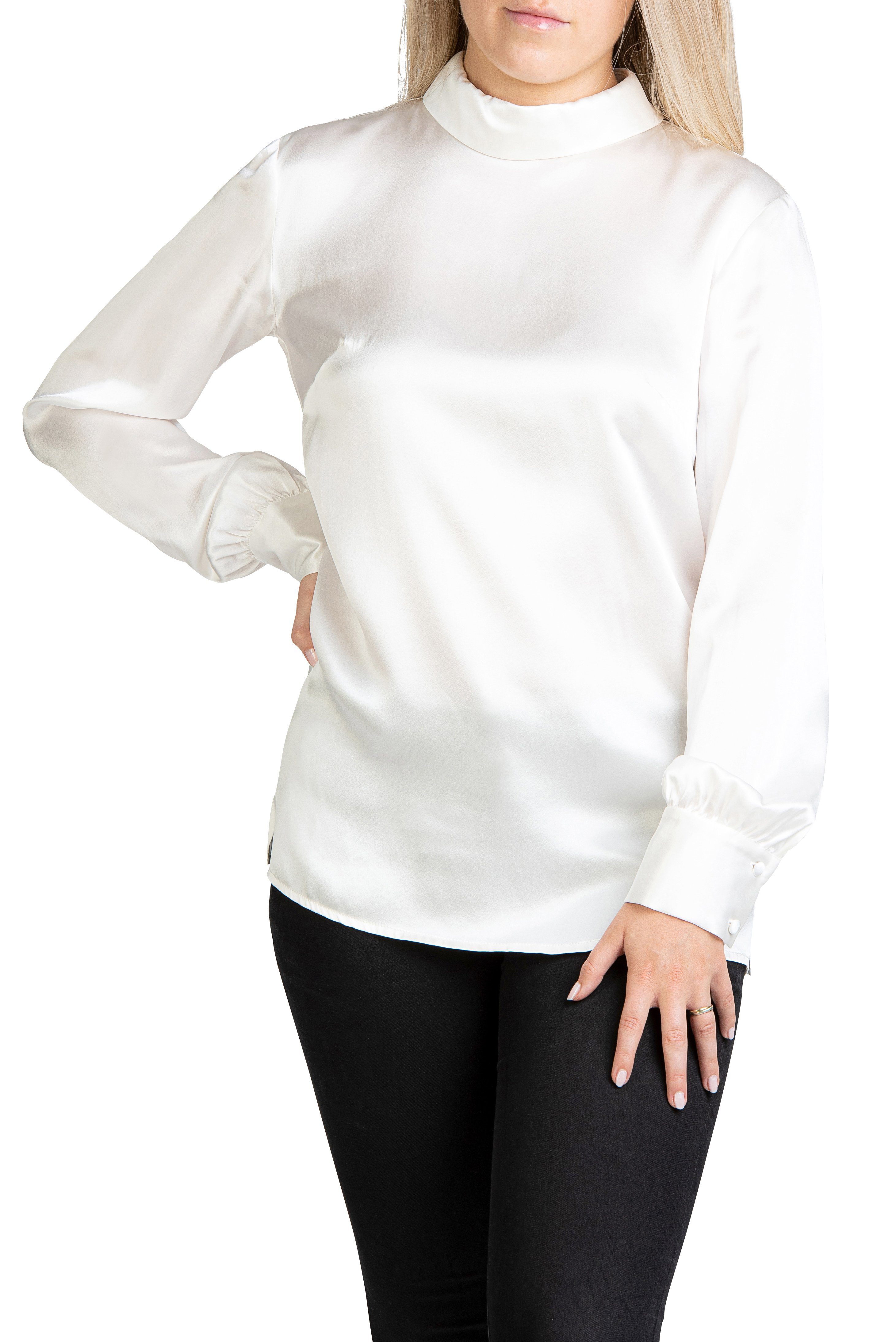 Posh Gear Seidenbluse Damen Bluse Satinoseta aus 100% Seide günstig online kaufen