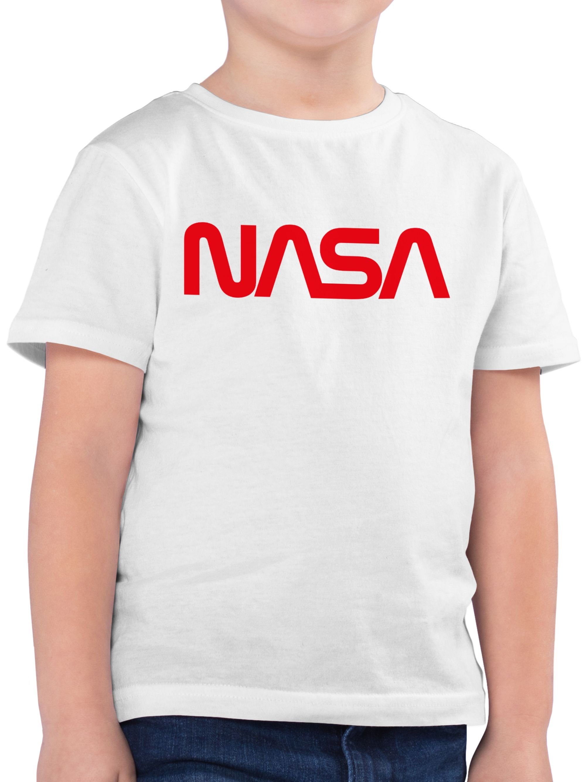 Shirtracer T-Shirt Nasa - Raumfahrt Astronaut Mondlandung Weltraum Kinderkleidung und Co 3 Weiß