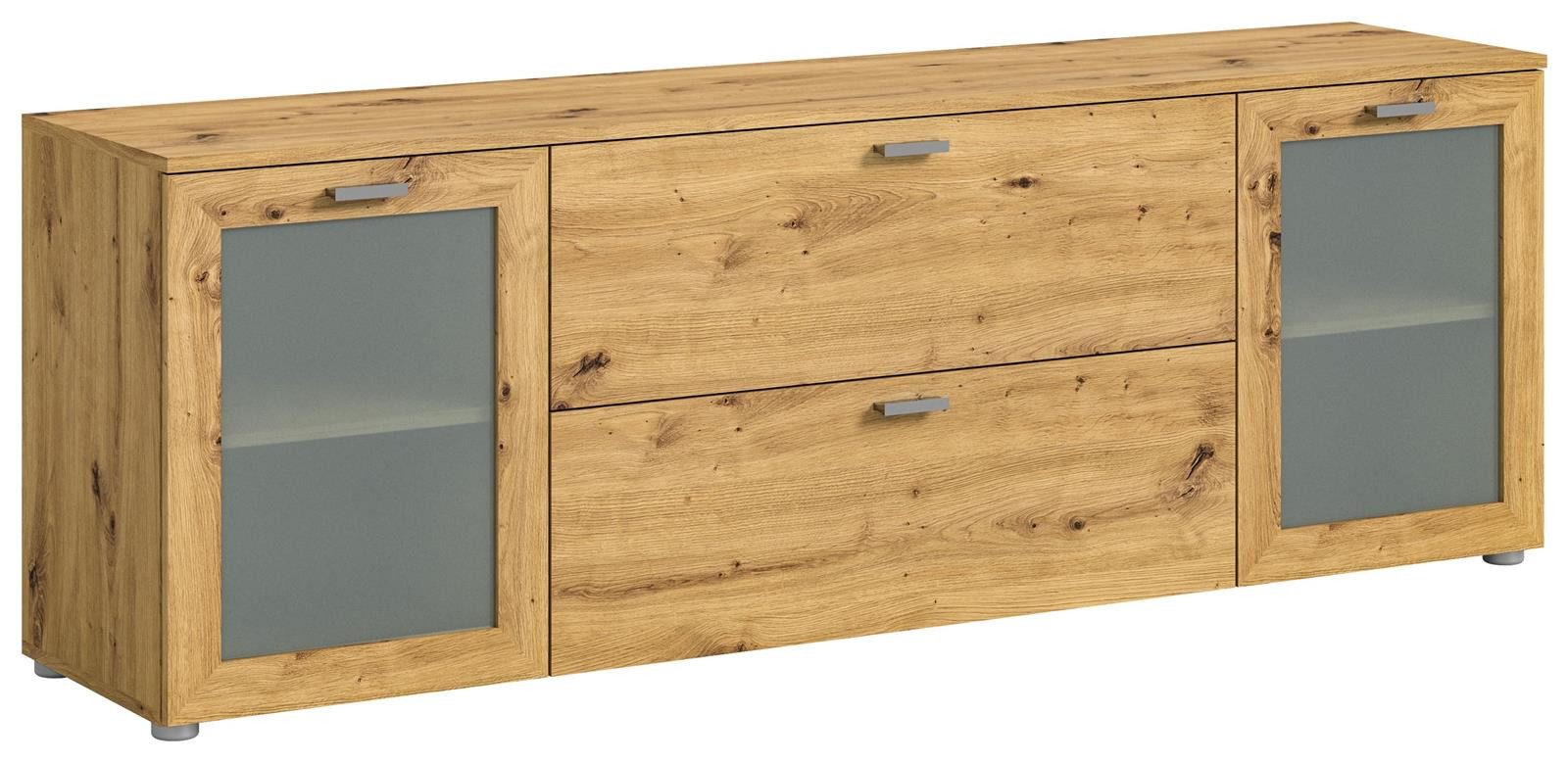 möbelvita Lowboard Nova Lowboard B/H/T 180x62x37 in Artisan Eiche