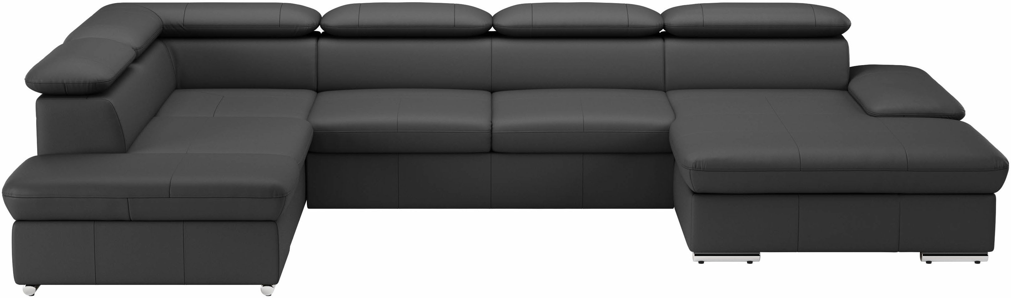 sit&more Wohnlandschaft Valantine U-Form, B: 349 cm, mit Arm- & Kopfteilverstellung, optional mit Bettfunktion