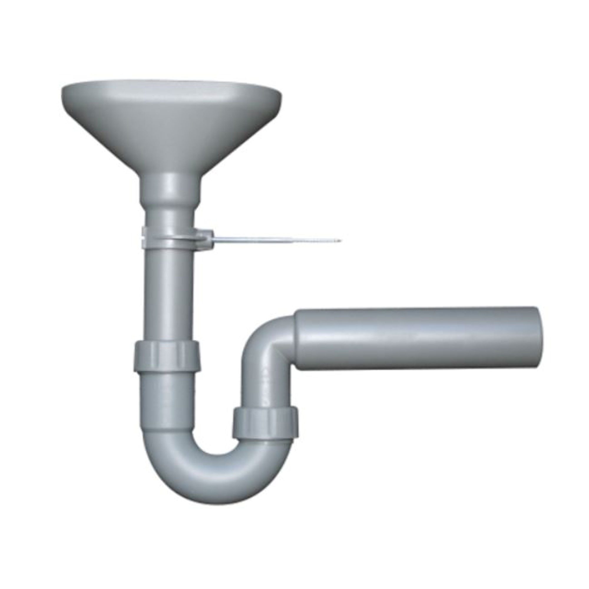 HAAS Siphon PP-Trichtersiphon Greta 2947, 1 1/2 Zoll DN 50, grau