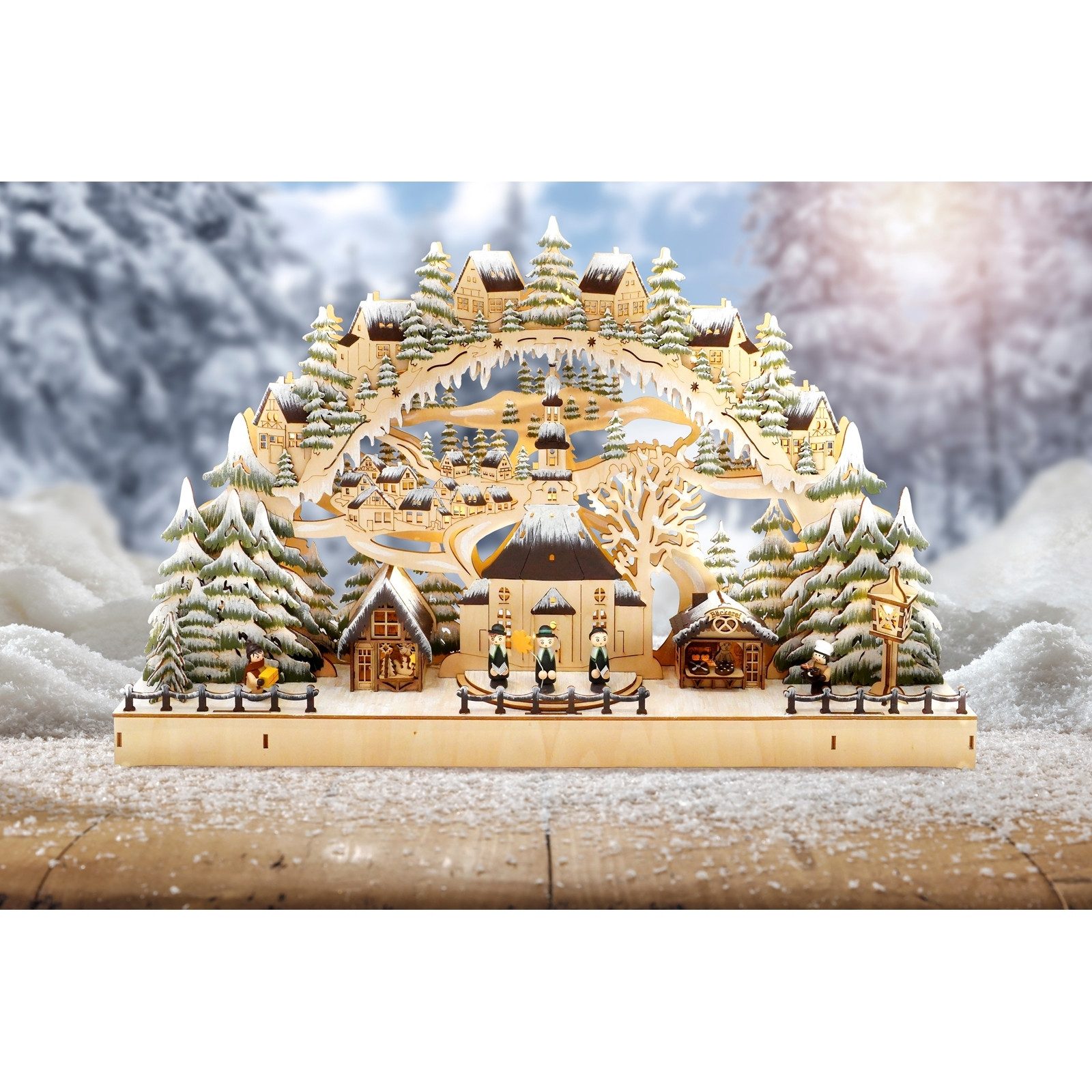 HTI-Living Schwibbogen Lichterbogen LED Seiffen Dorfmomente (1-tlg), Schwib günstig online kaufen