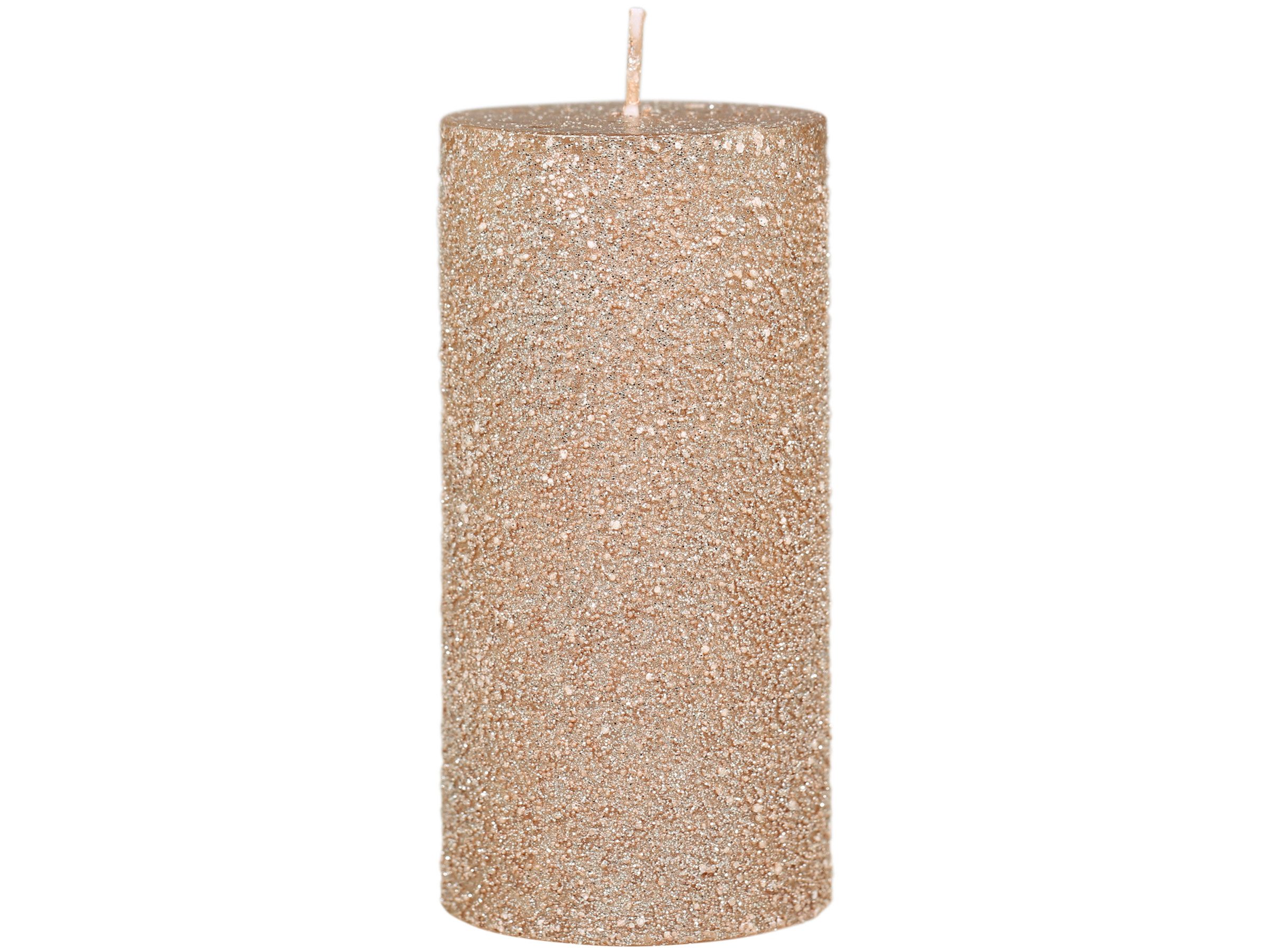 Chic Antique Stumpenkerze Stumpenkerze Macon Glitter Luxuskerze Weihnachtsdekoration, 100 % Paraffin, Glitterkerze, hochwertig, lange Brennzeit