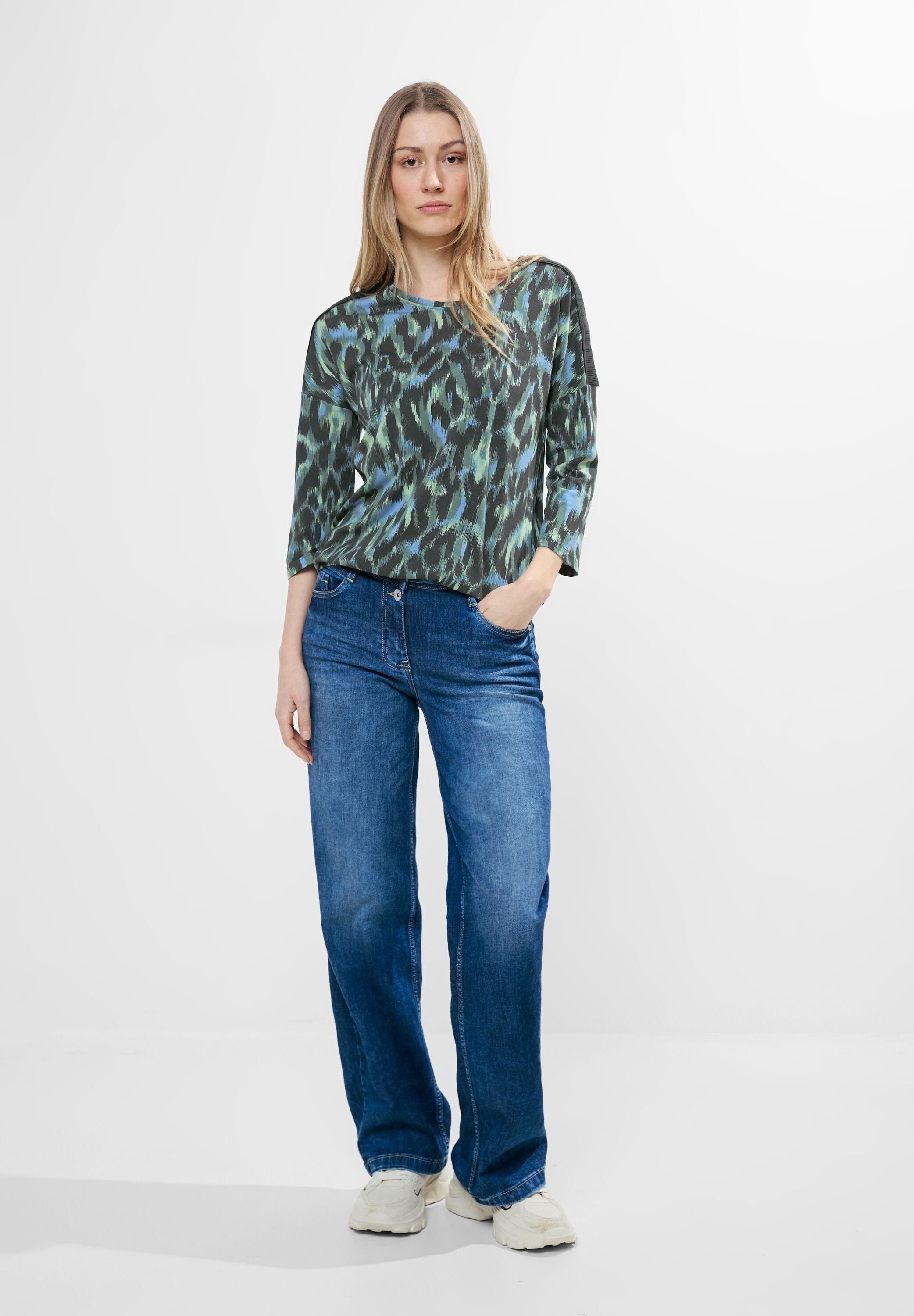 CECIL 3/4-Arm-Shirt mit allover Print