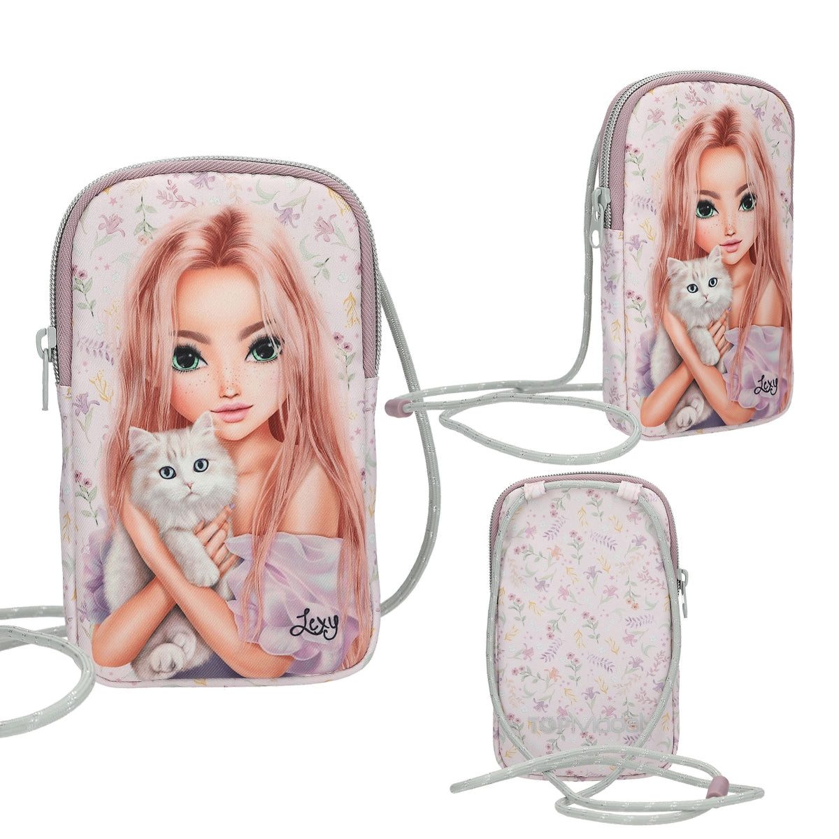 Depesche Spiel TOPModel Smartphonetasche BLOOMING KITTY - Lila mit Katze