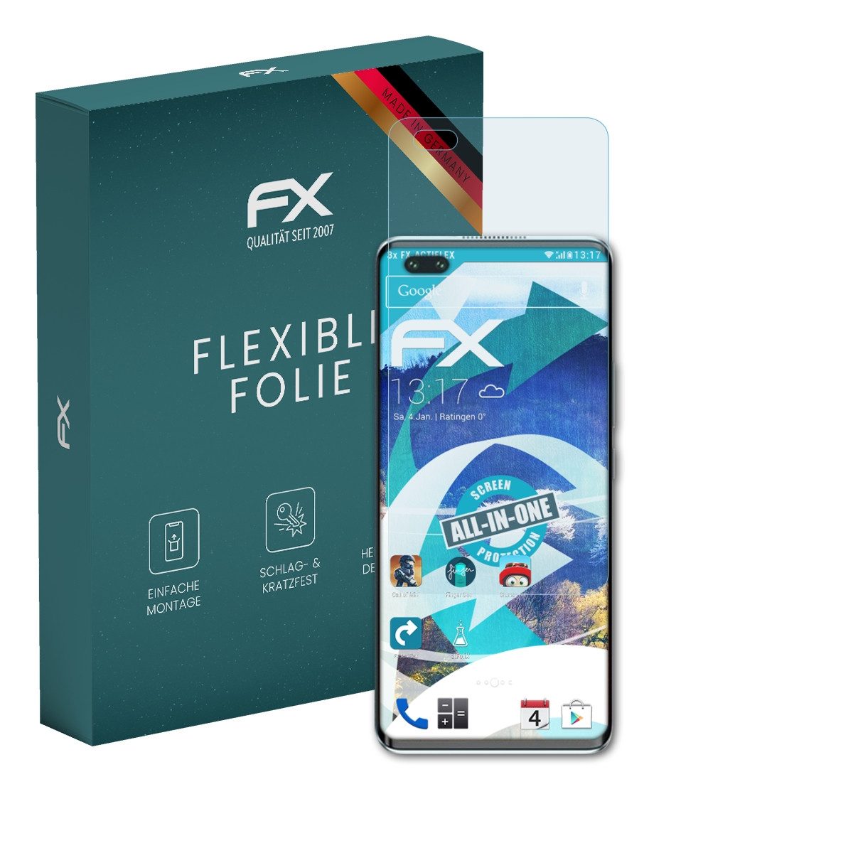 atFoliX Schutzfolie Displayschutzfolie für Hisense Infinity H60 5G, (3 Folien), Ultraklar und flexibel