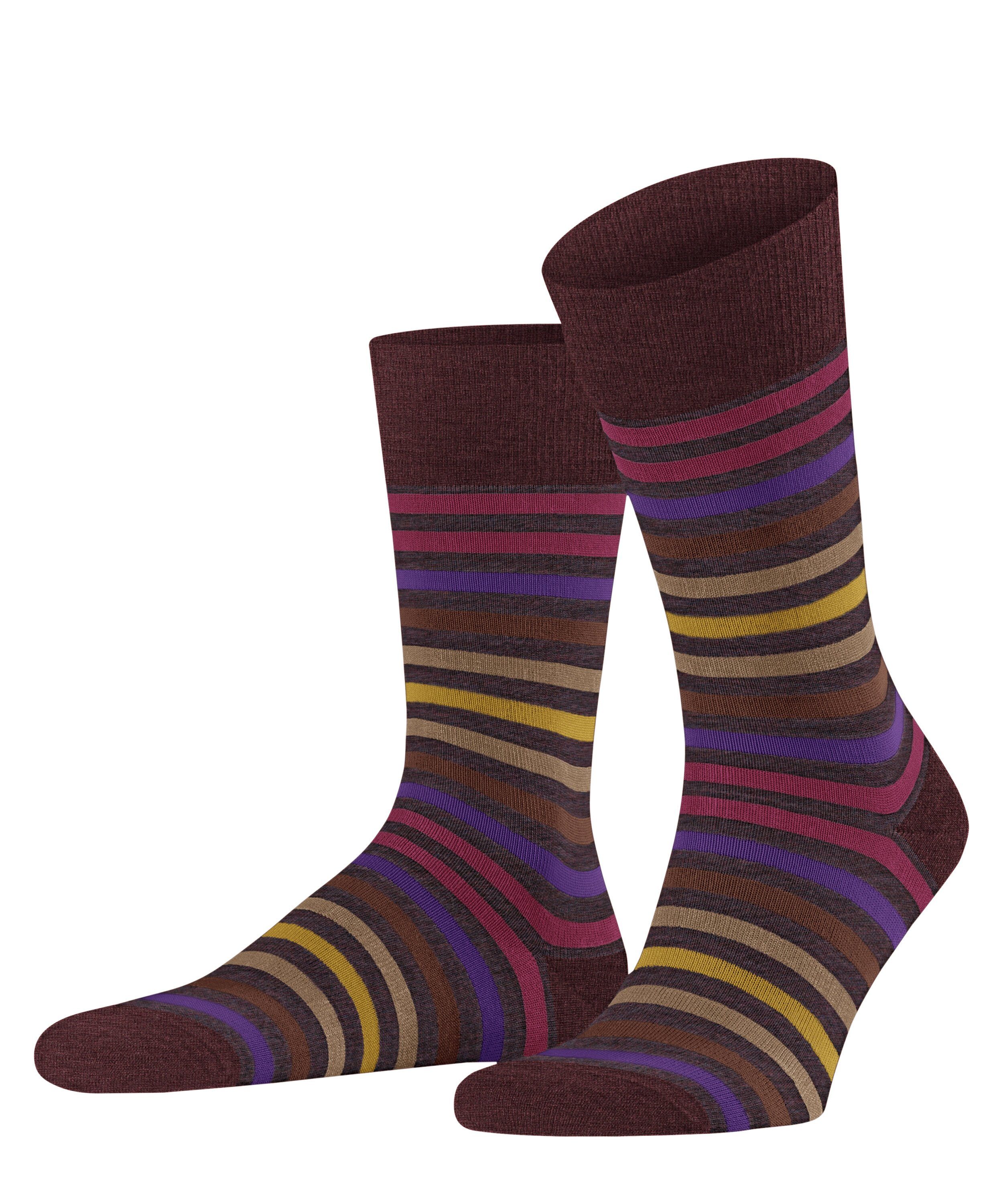 [Besonderheit, Qualitätsprodukte] FALKE Socken berry (1-Paar) autumn Tinted Stripe (8545)