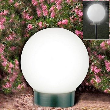BURI Gartenleuchte 4er-Set LED-Solar-Kugelleuchte Kugellampe Leuchtkugel Solarlampe Licht