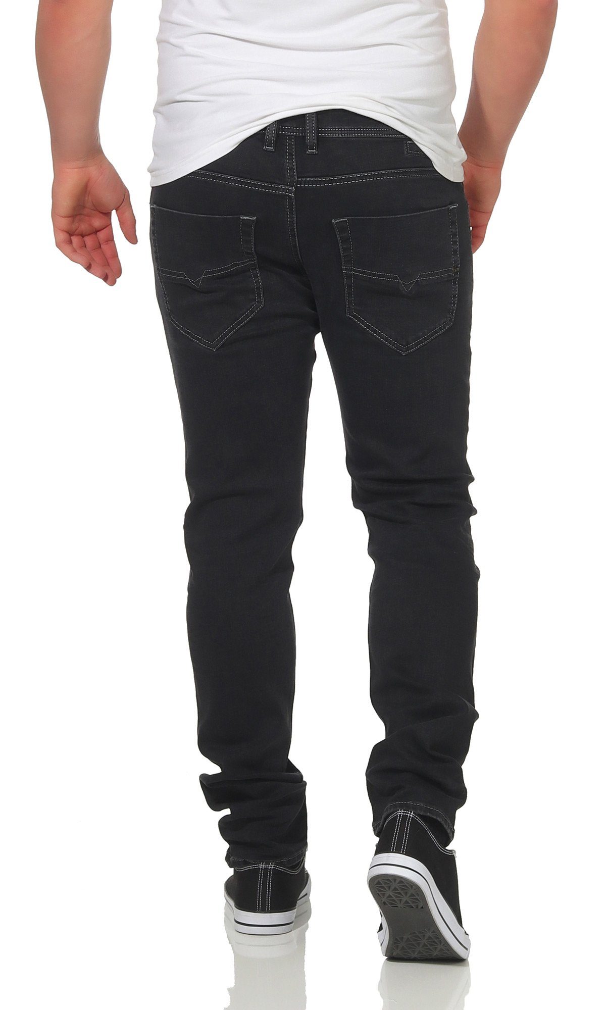 Jeans Stretch 5-Pocket mit Röhrenjeans Diesel 084HQ Sytle, Anteil anthrazit Diesel Herren Waist, Regular Tepphar
