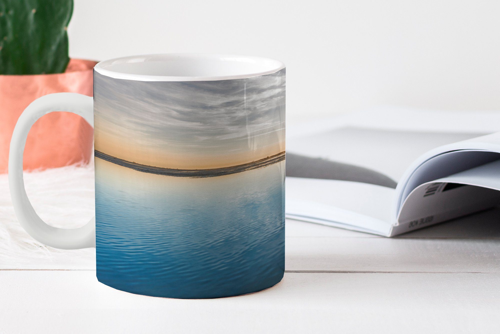 Kaffeetassen, Geschenk Sonne, Watteninseln - Teetasse, MuchoWow Wasser Keramik, - Teetasse, Tasse Becher,