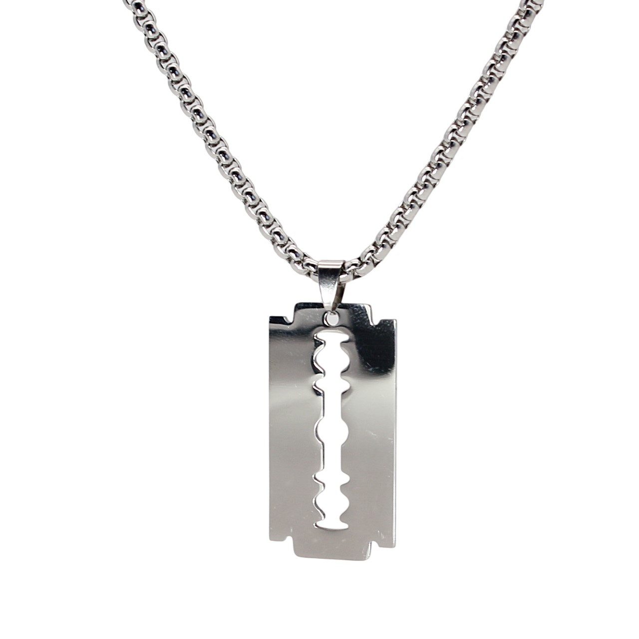 ELLAWIL Edelstahlkette Halskette mit Rasierklinge Anhänger Rasiermesser Ras günstig online kaufen