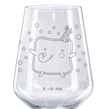 Mr. & Mrs. Panda Rotweinglas Toast Party - Transparent - Geschenk, Hocheitstag, Verlobung, Geschen, Premium Glas, Stilvolle Gravur