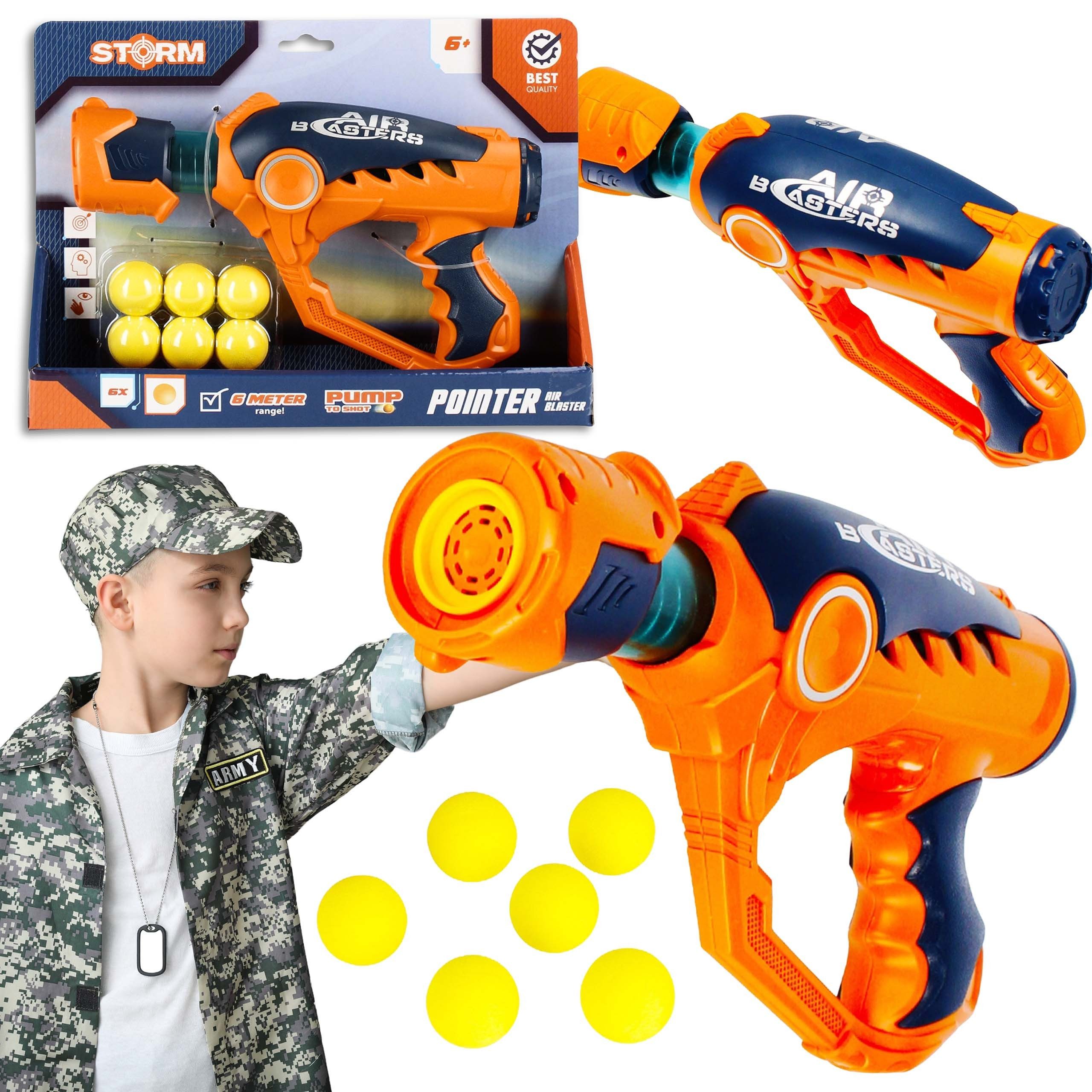Blaster Spielzeugwaffe für Schaumstoffbälle für Kinder, leicht