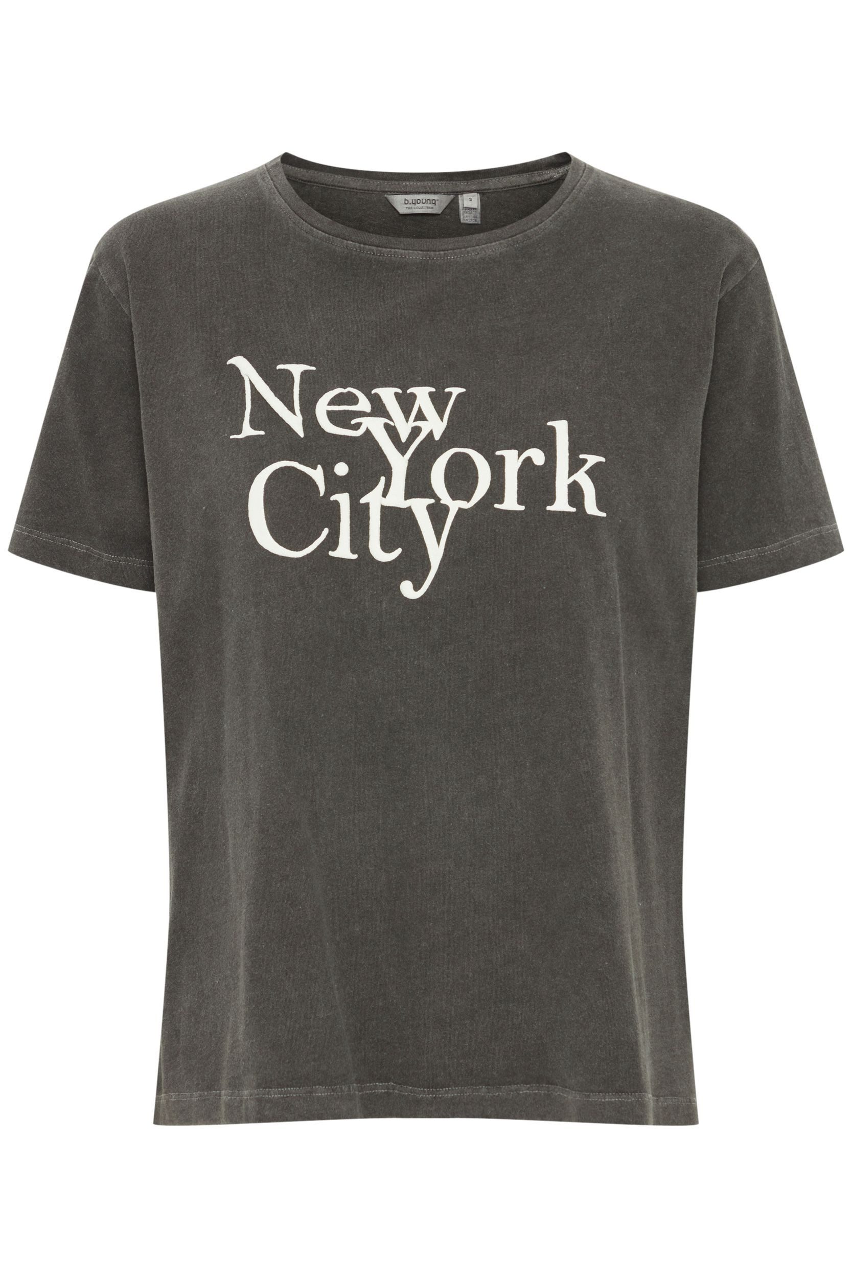 b.young T-Shirt Relaxed Fit NYC Print Weich Lässig BYRACH TSHIRT -