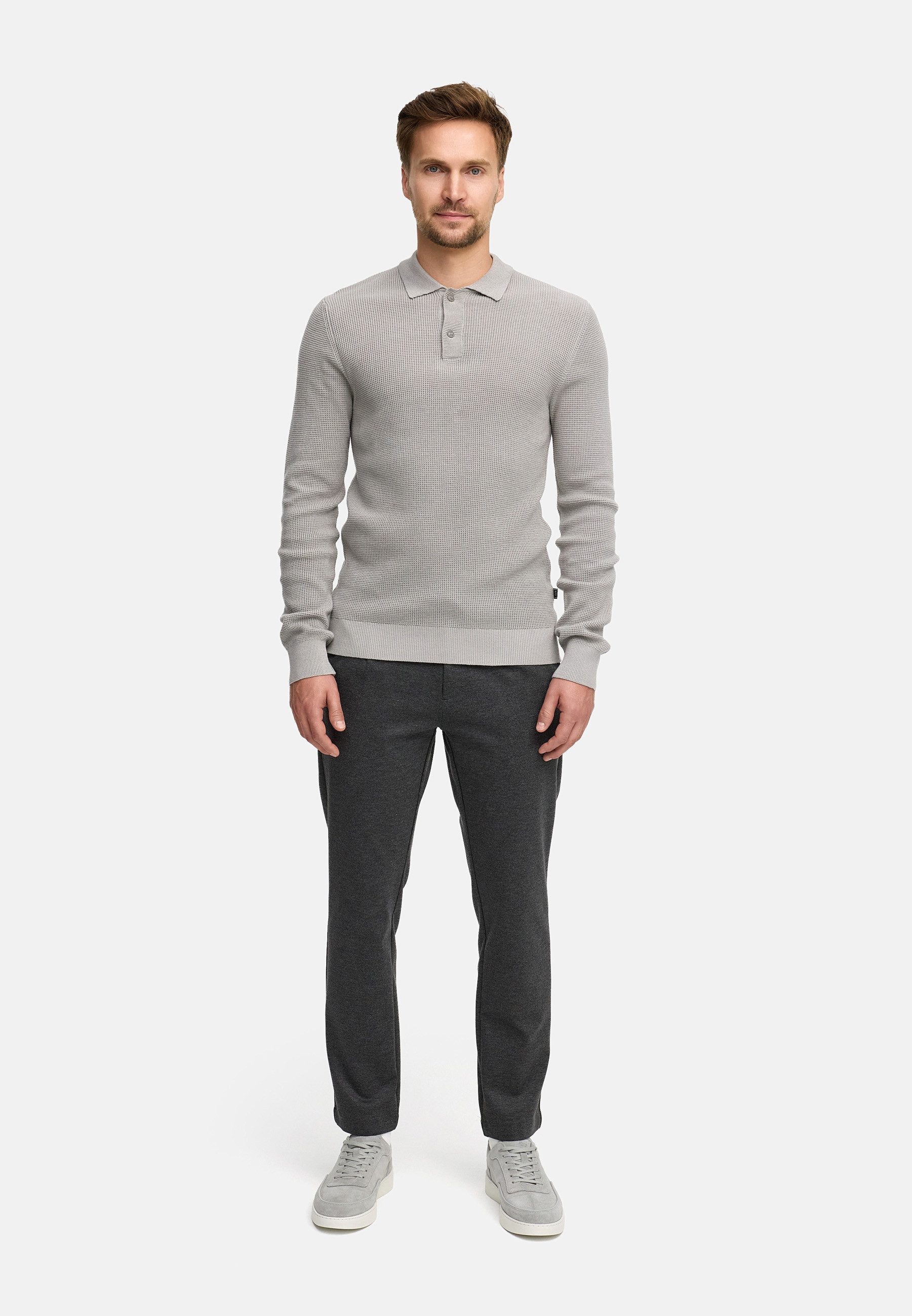 Jeff Strickpullover Herren JFTristan polo Pullover Herrenpullover mit Polokragen und Knopfleiste