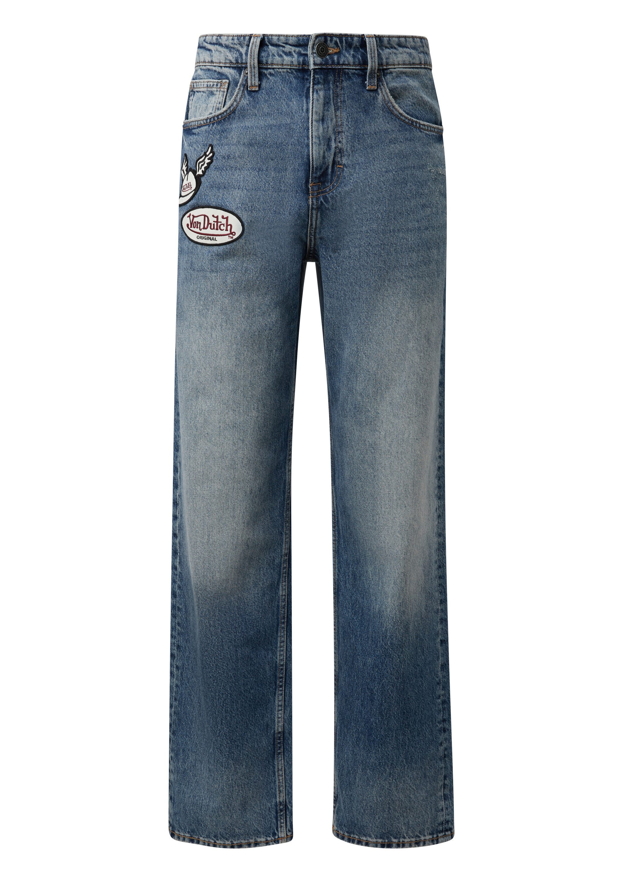 QS Regular-fit-Jeans Jeans-Hose Denim im Loose Fit, QS x Von Dutch günstig online kaufen
