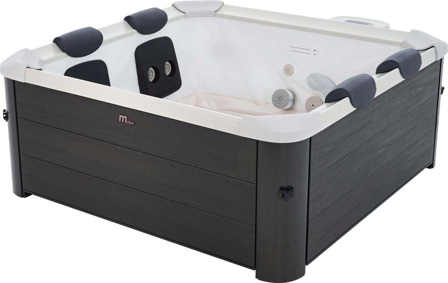 PureHaven Whirlpool aufblasbarer Whirlpool 160x160x65cm für 6 Personen 120 Massagedüsen